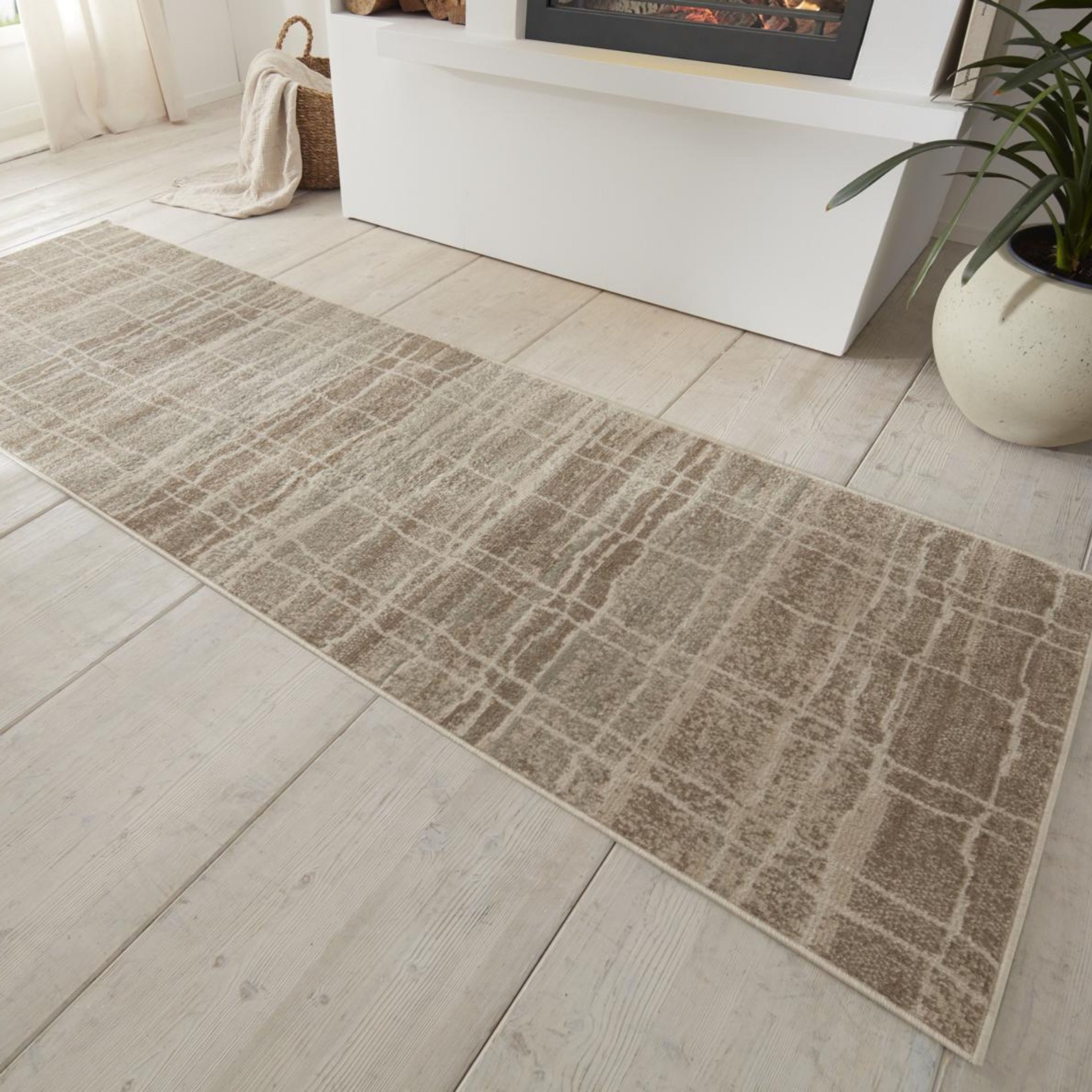 HANSE Home Vloerkleed Jord Kortpolig, loper, vintage, woonkamer, slaapkamer, eetkamer, gang