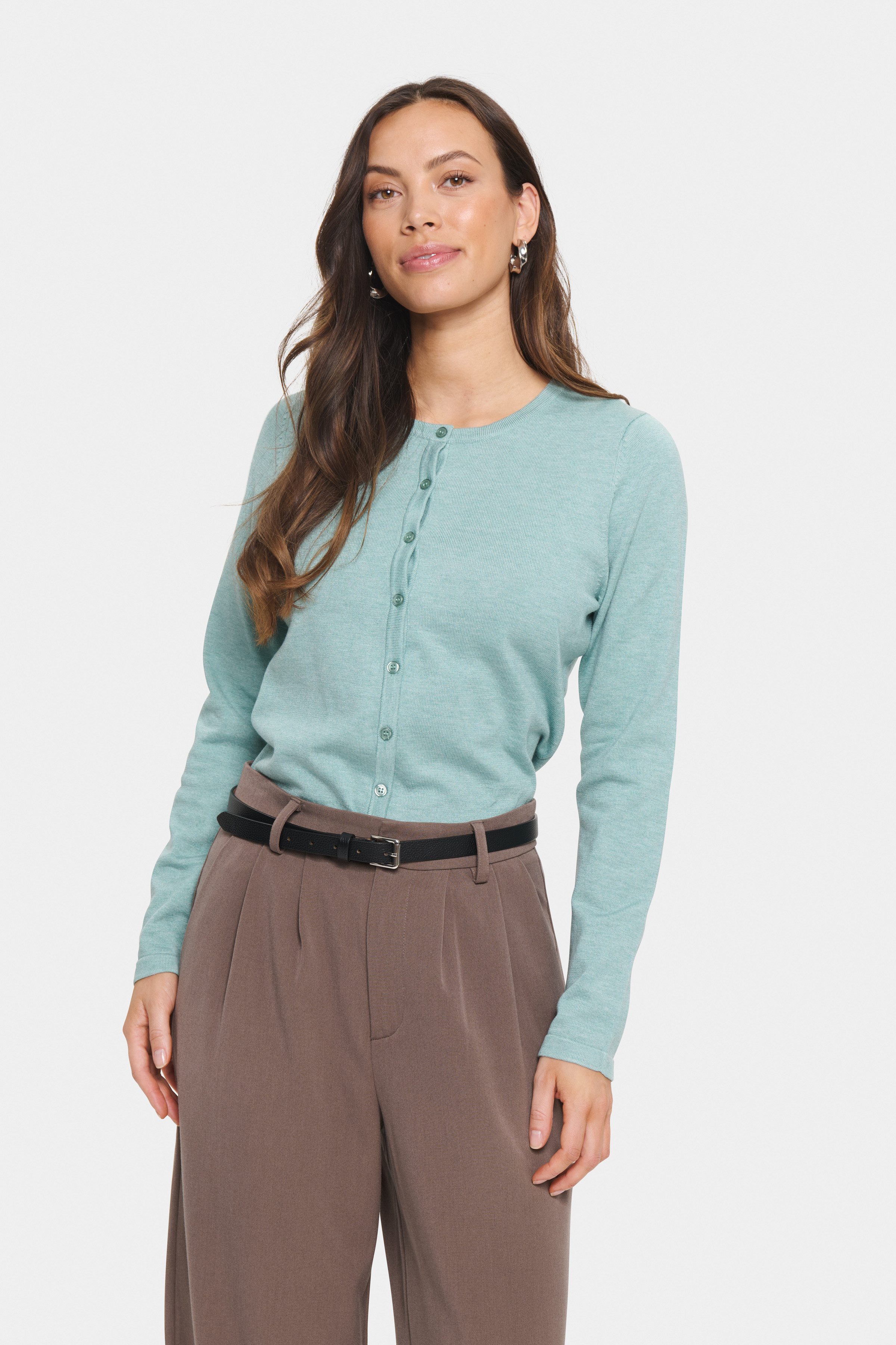 Saint Tropez Vest A8661, MilaSZ R-Neck Cardigan