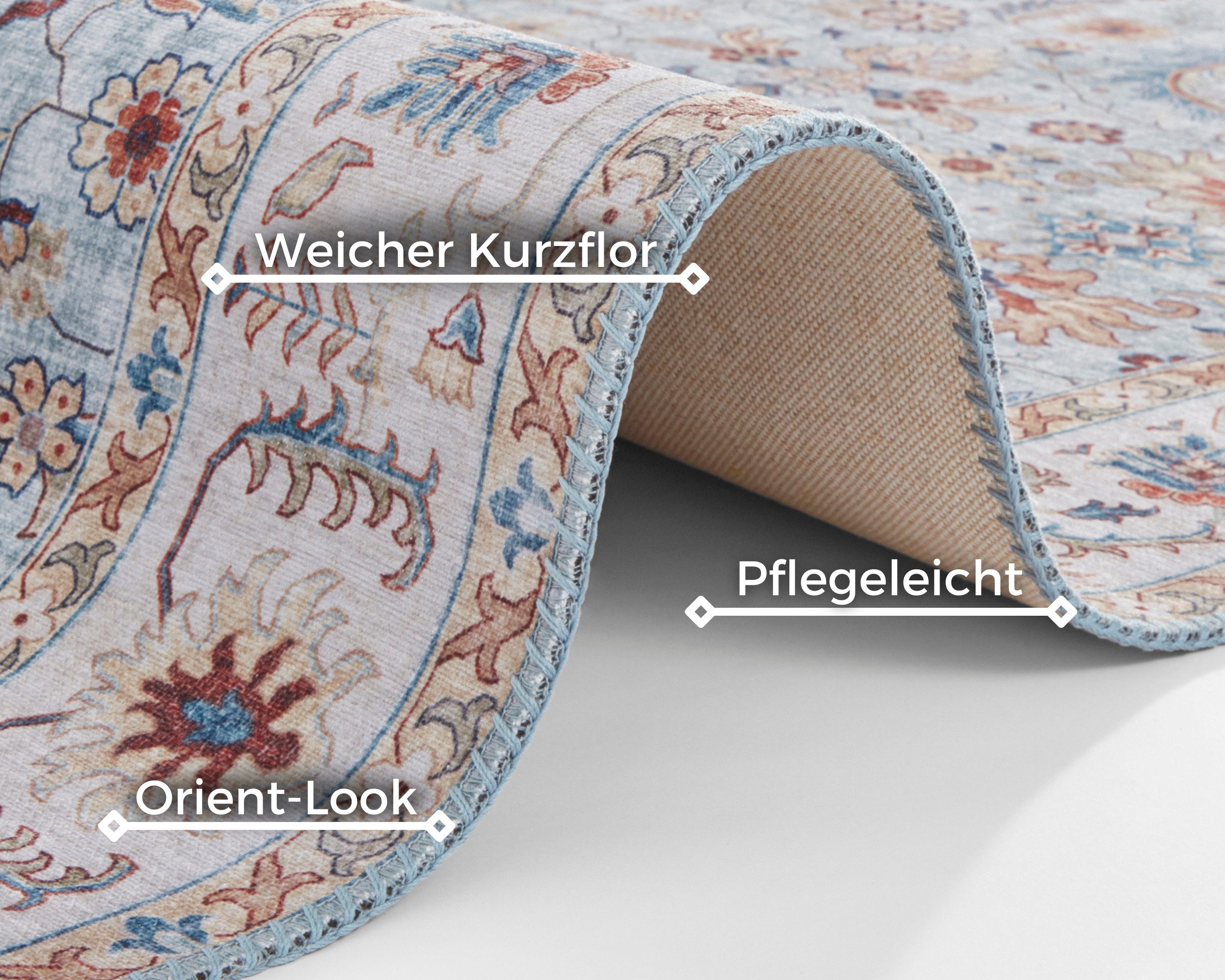 NORTHRUGS Vloerkleed Vivana Oosters, loper, vintage, woonkamer, slaapkamer, eetkamer