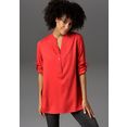 aniston casual lange blouse met lange omslagmouwen rood
