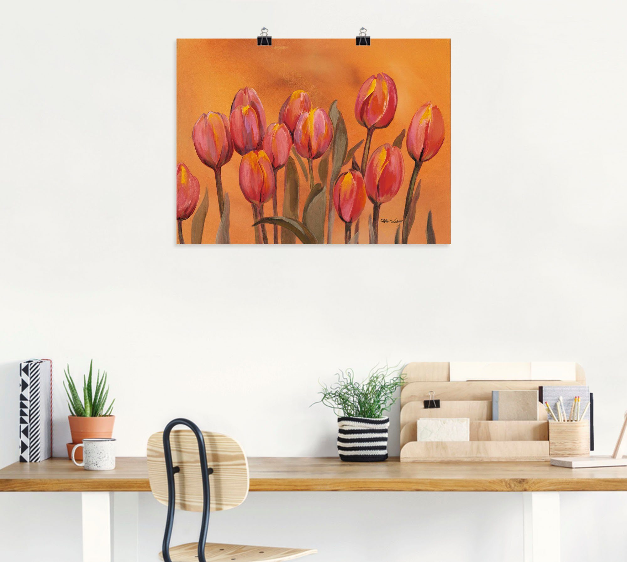 Artland Poster Tulpen als artprint van aluminium, artprint op linnen, muursticker of poster in verschillende maten