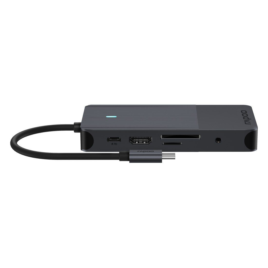 Rapoo USB-adapter UCM-2005 USB-C multiport adapter, 10in1, grijs