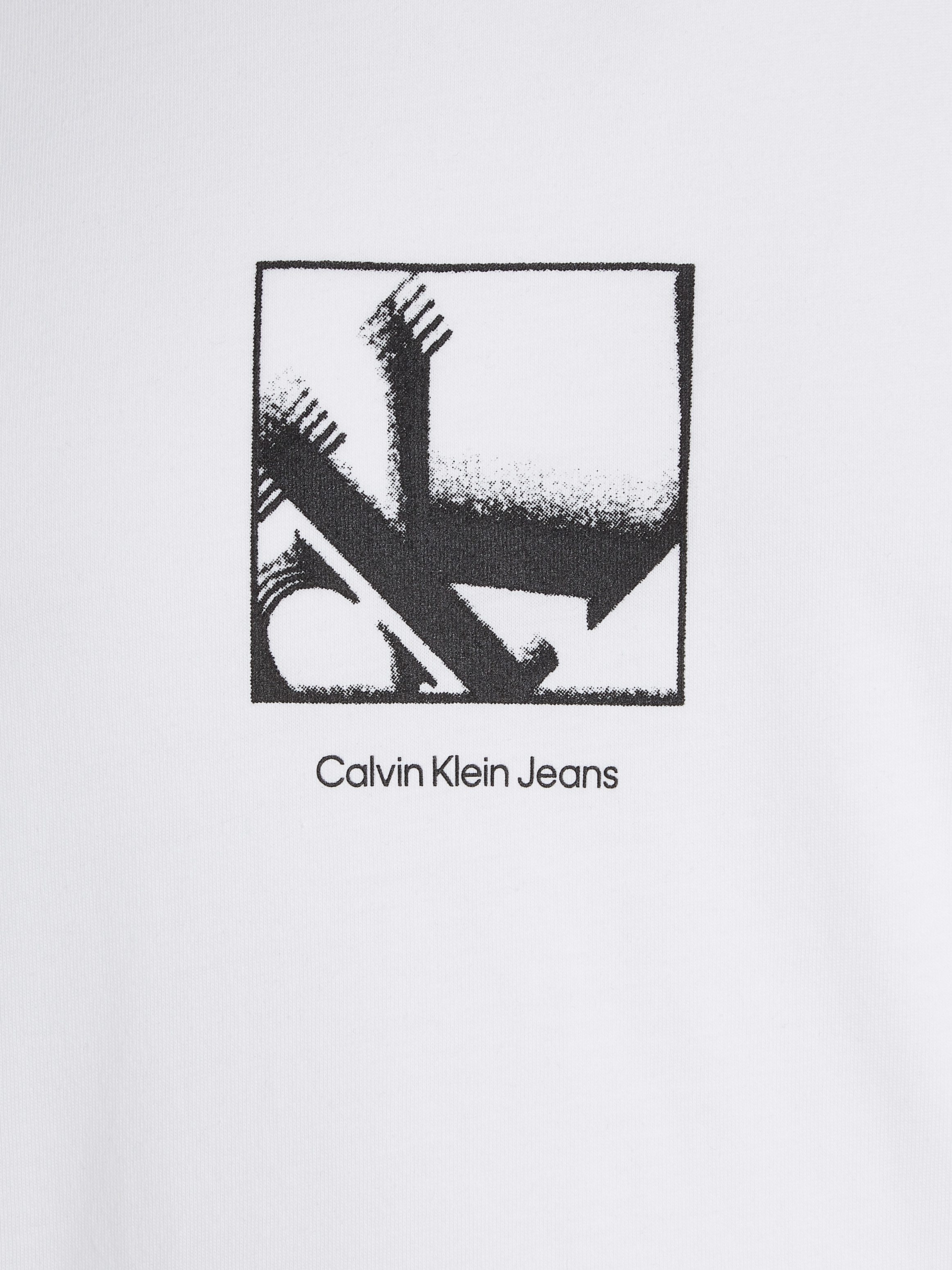 Calvin Klein T-shirt GRID BOX TEE met gestempeld logo