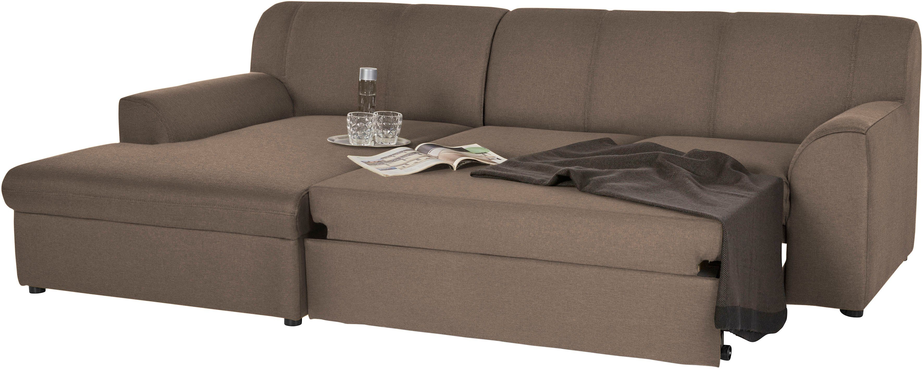 DOMO collection Hoekbank Topper, elegant en tijdloos, compacte afmetingen 245/155cm, L-vorm
