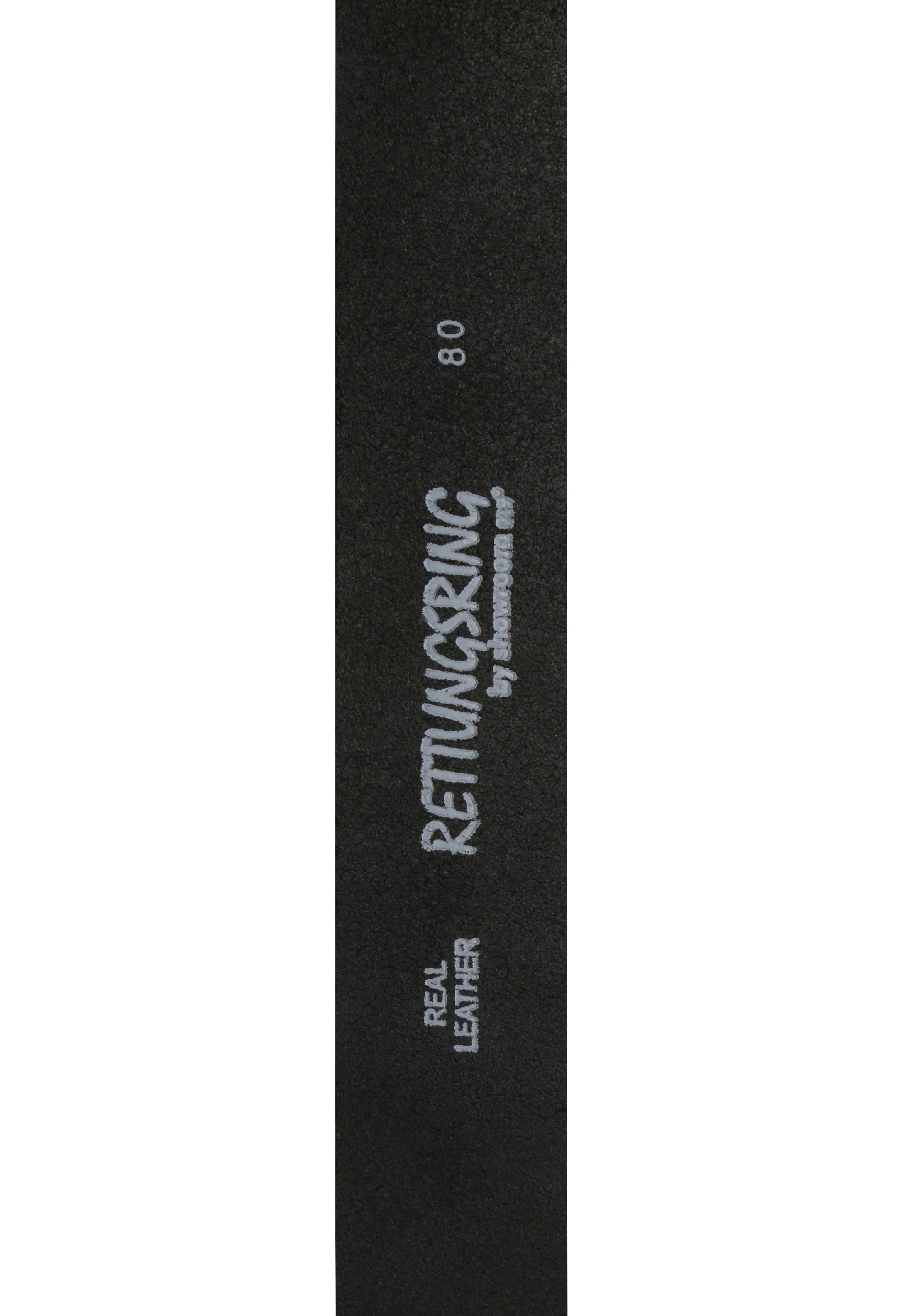 RETTUNGSRING by showroom 019° Leren riem Sluiting "Neustadt zwart gesatineerd met Swarovski-kristal veredeld"