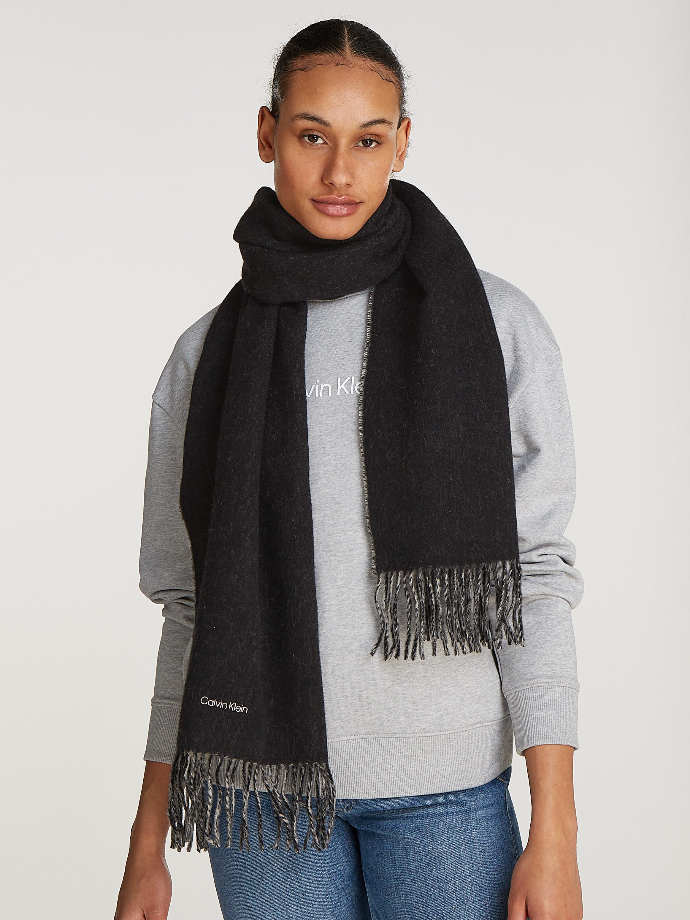 Calvin Klein Sjaal FRINGES TWO TONES SCARF 40X200