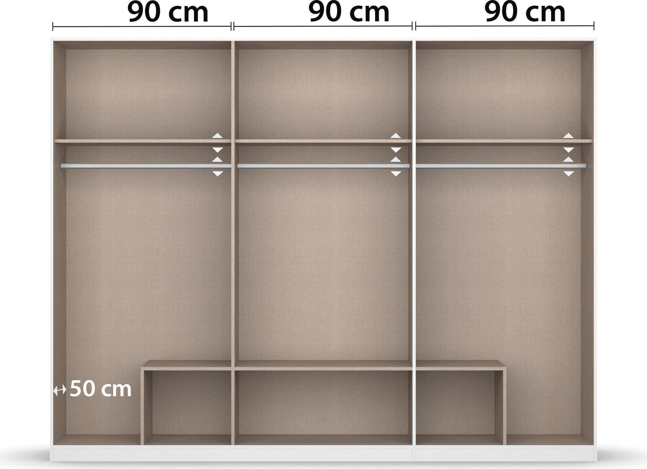 rauch Draaideurkast Kledingkast kast garderobe linnenkast GAMMA in 3 breedtes met 6 lades, in eenvoudig design topseller made in germany