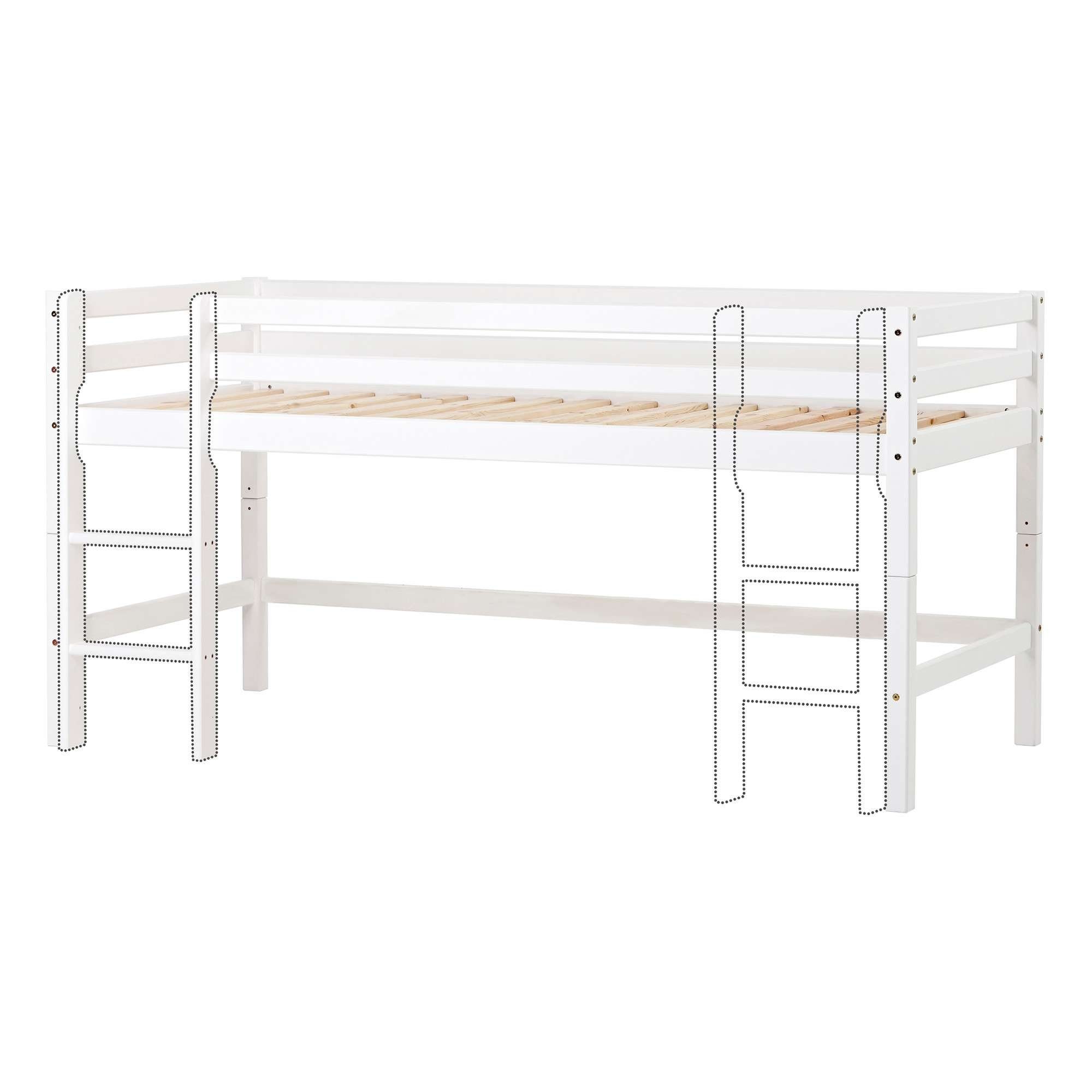 Hoppekids Hoogslaper ECO Dream, kinderbed, speelbed, halfhoog bed van massief hout