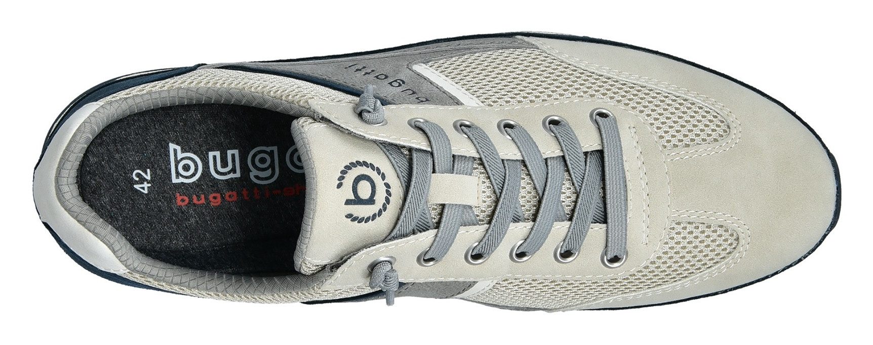 Bugatti Slip-on sneakers lage schoen, vrijetijdsschoen, slipper met elastische banden