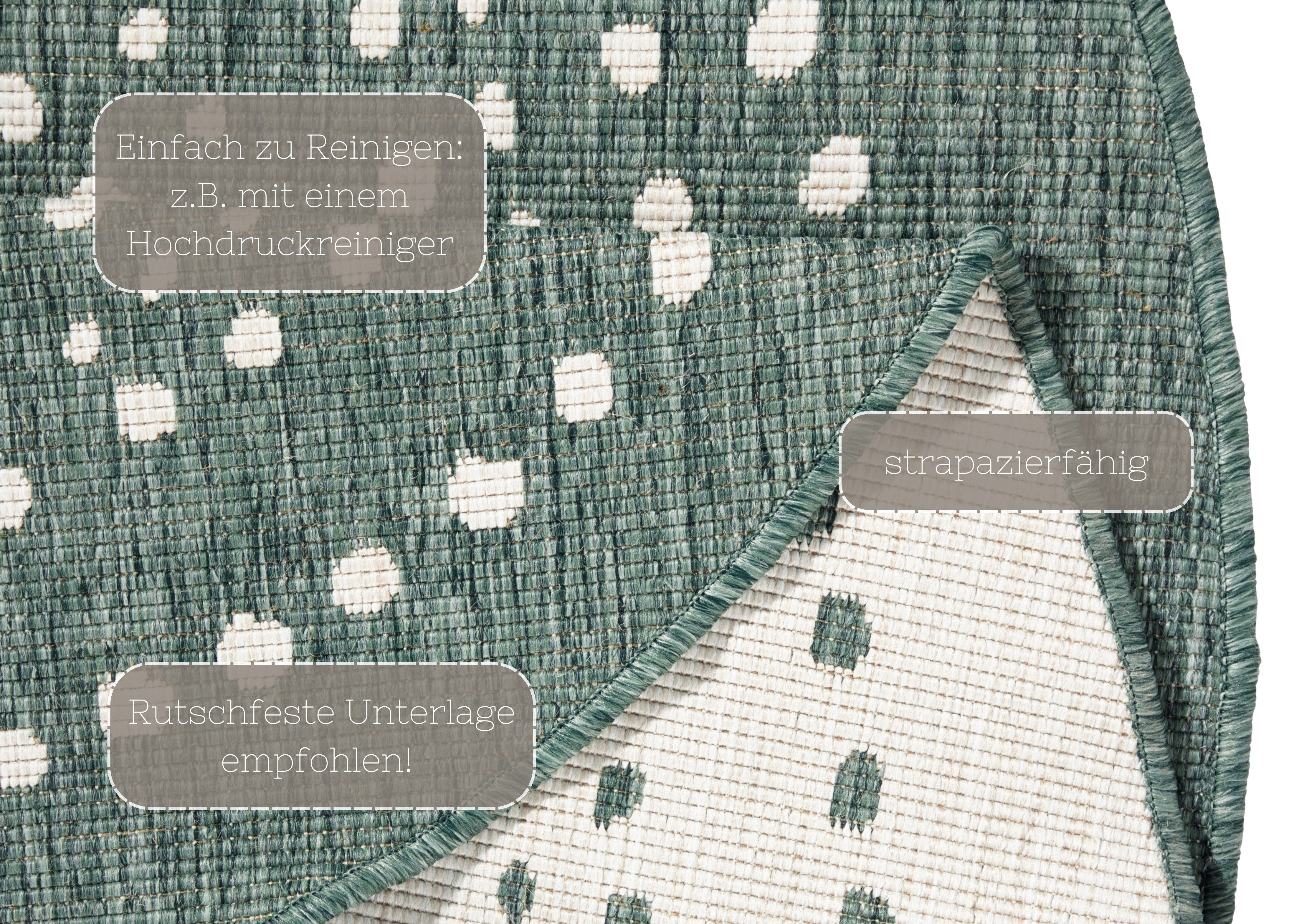 NORTHRUGS Vloerkleed Bali Geschikt voor binnen en buiten, weerbestendig, balkon, tuin, woonkamer, waterbestendig