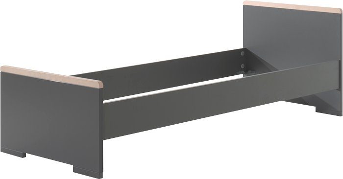 Vipack Kinderbed Londen 1-persoons met melamine-oppervlak eenpersoonsbedden zwart