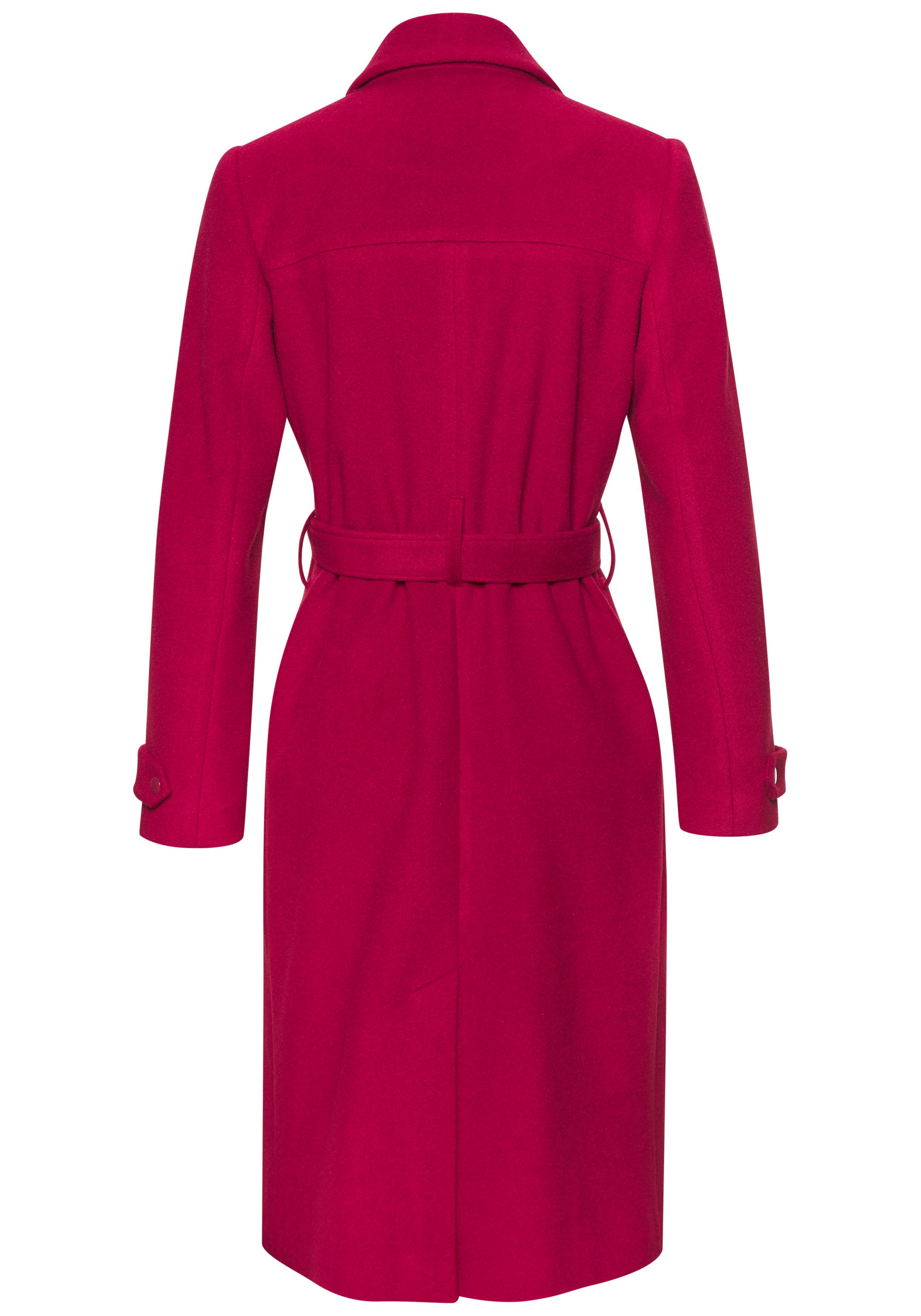 Lascana Lange jas met reverskraag, elegante damesjas (Met een bindceintuur)