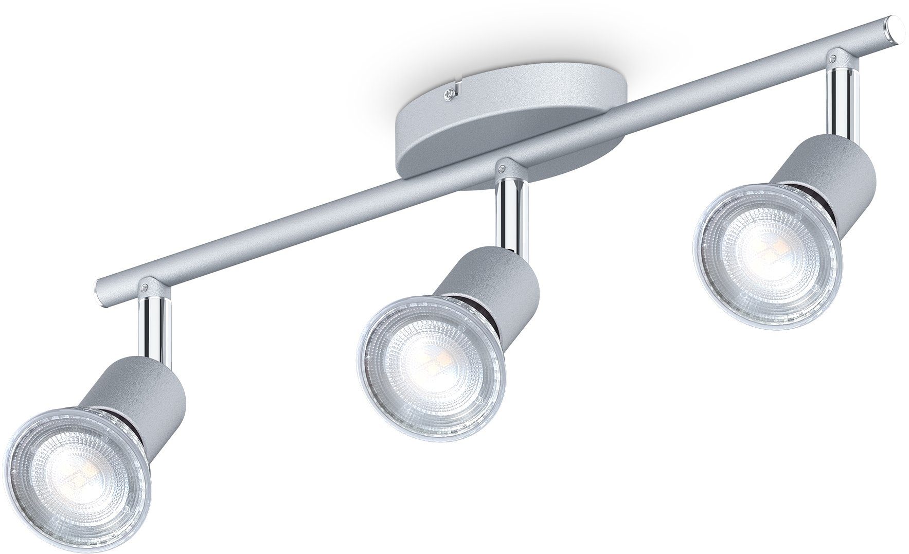 B.K.Licht Plafondlamp 3-vlamige led plafondspot, draaibaar, ip20, neutraalwit plafondlampen