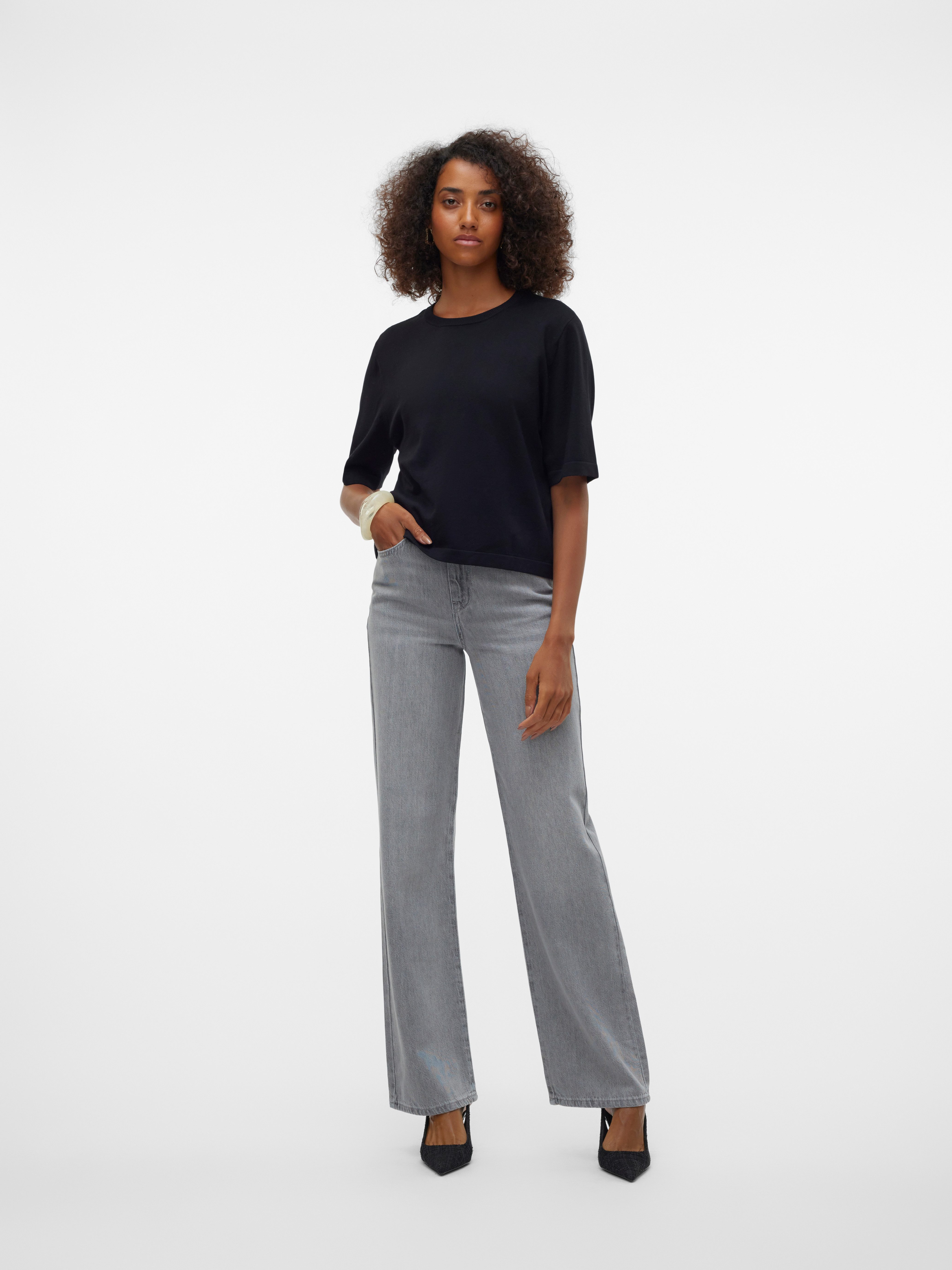 Vero Moda Trui met korte mouwen VMSILJE 2/4 O-NCK OVERSIZE PULL GA NOOS