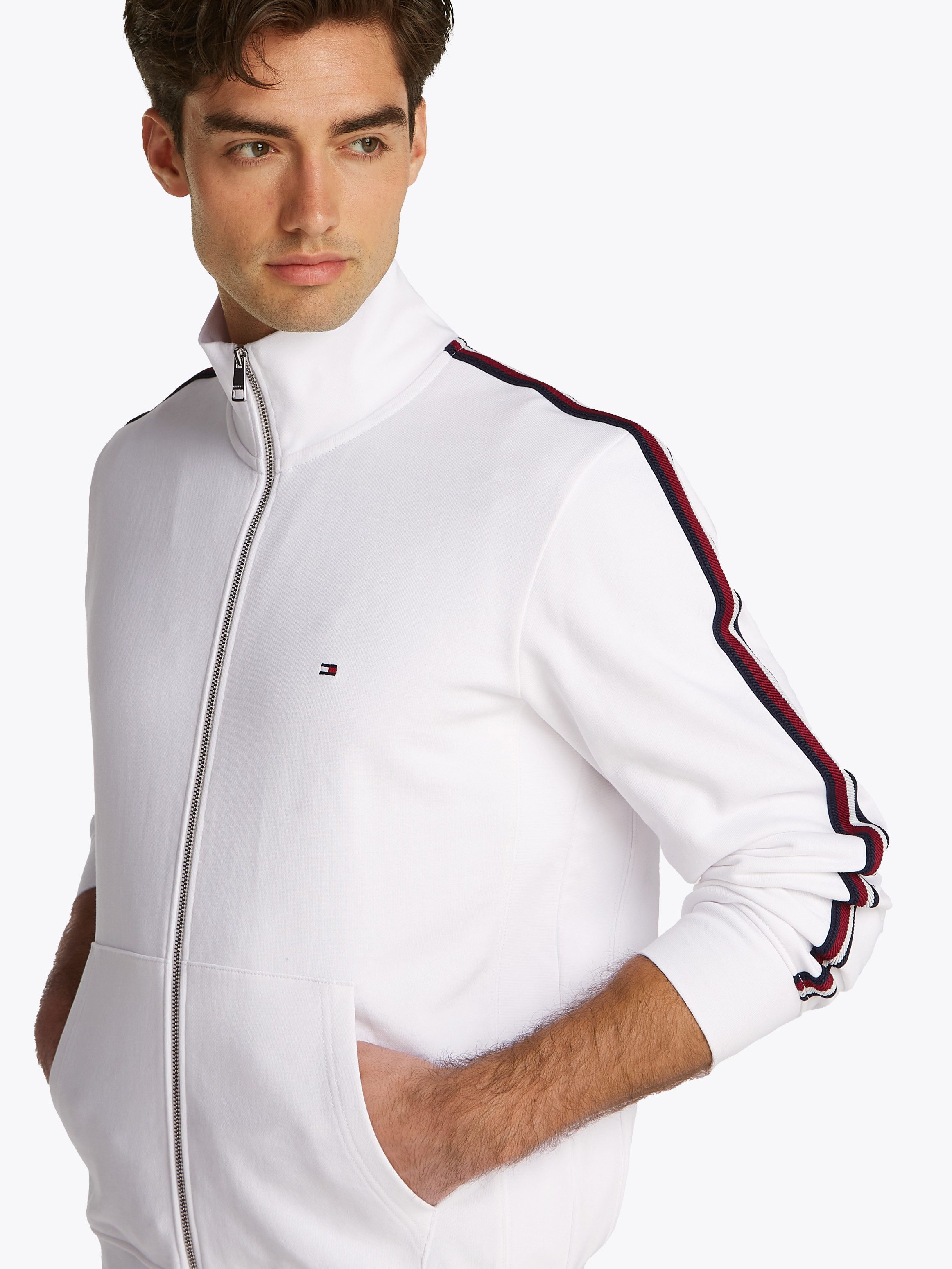 Tommy Hilfiger Sweatvest GLOBAL STRIPE STAND COLLAR