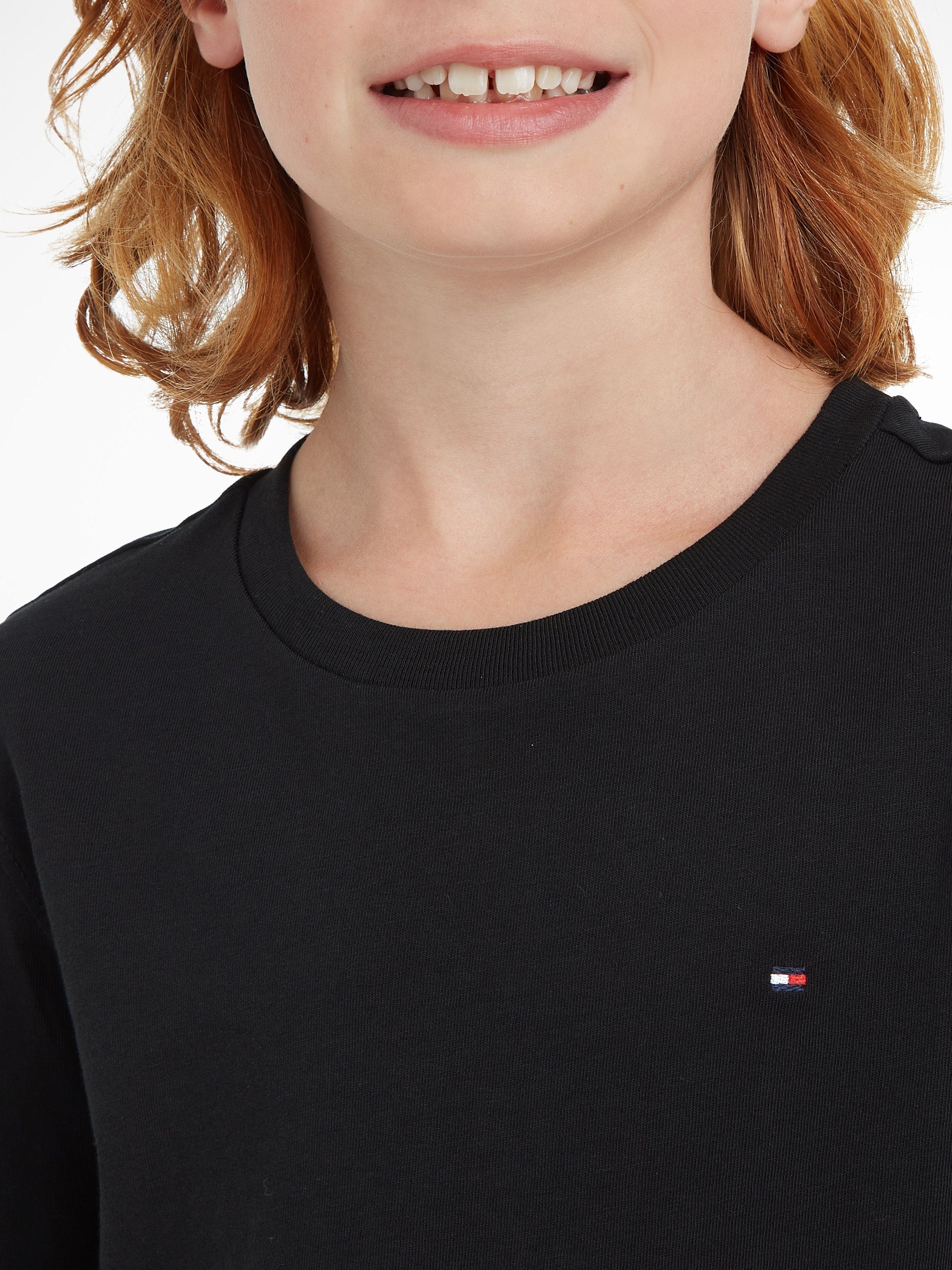Tommy Hilfiger Shirt met lange mouwen BOYS BASIC CN KNIT L/S Kinderen Kids Junior MiniMe, voor jongens