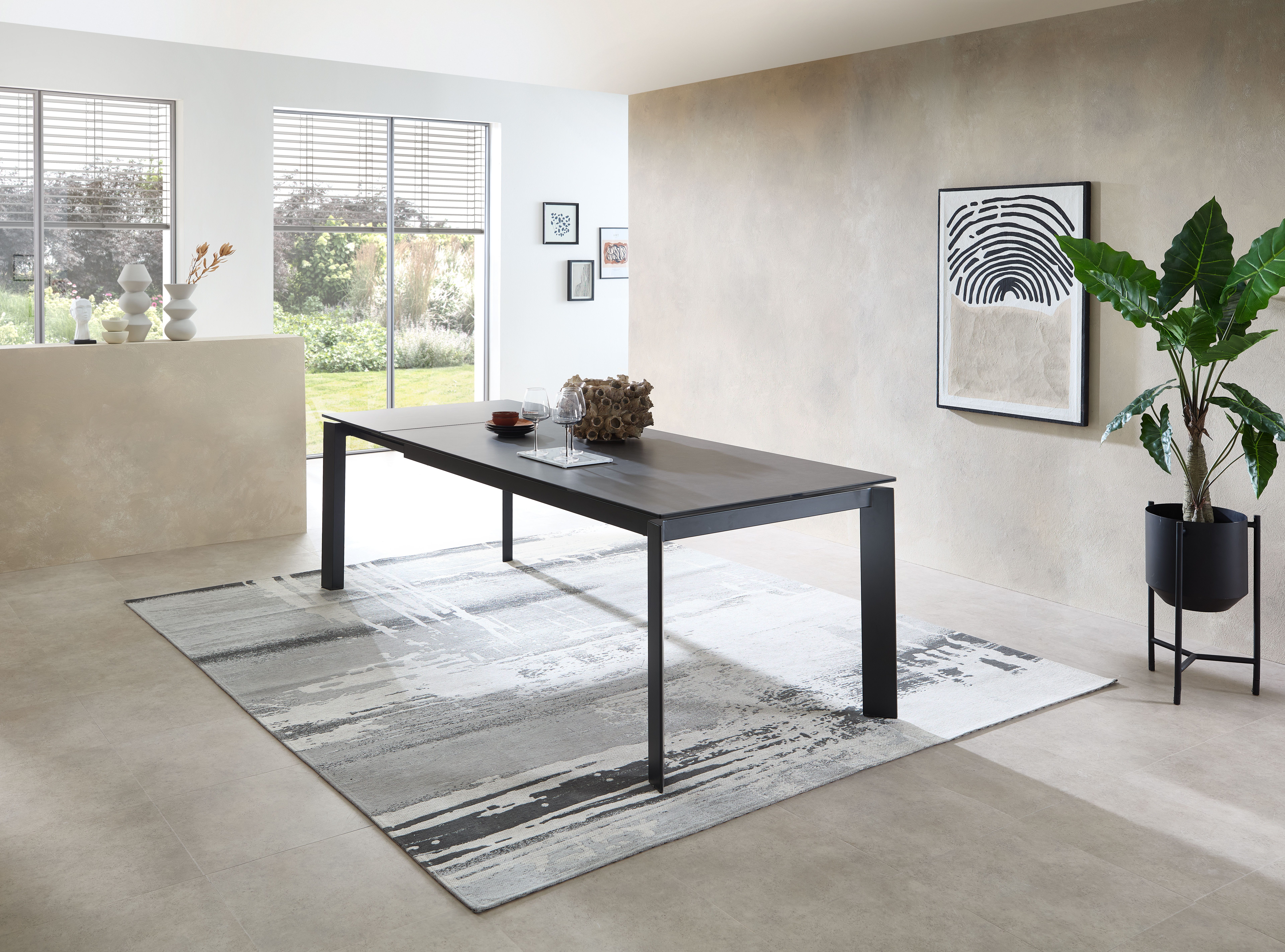 Stolkom Eettafel Paul eettafel keramiek, uitschuifbaar tot 240 cm, BxHxD 180x76x95 cm