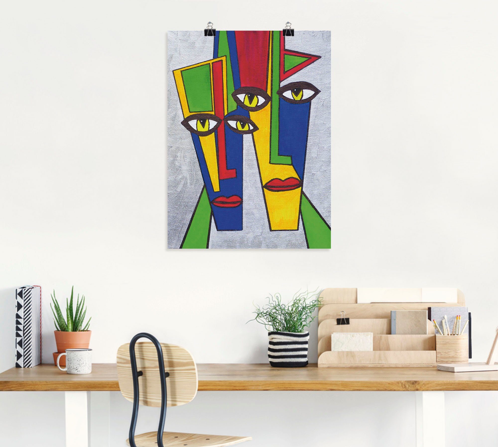 Artland Artprint op linnen Portret gespannen op een spieraam