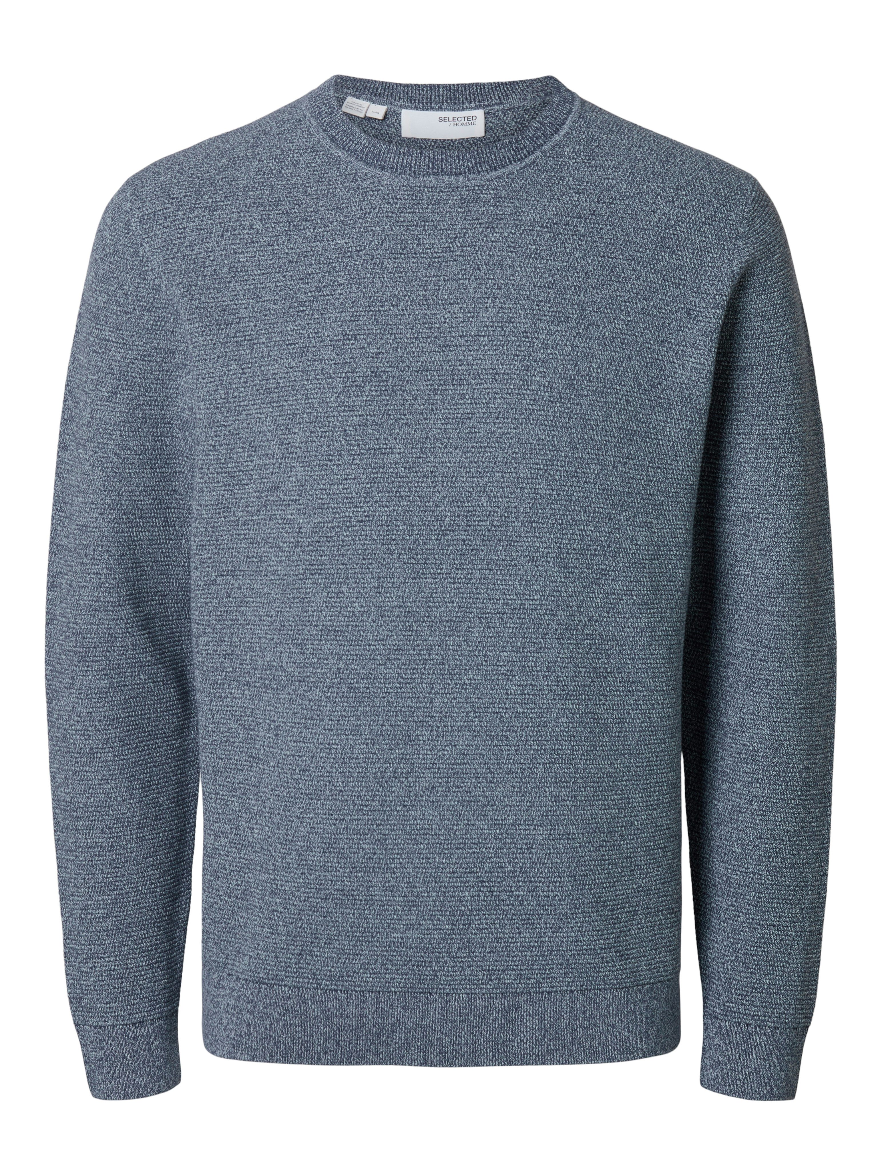 SELECTED HOMME Gebreide trui SLHROSS LS KNIT STRUCTURE CREW NECK NOOS