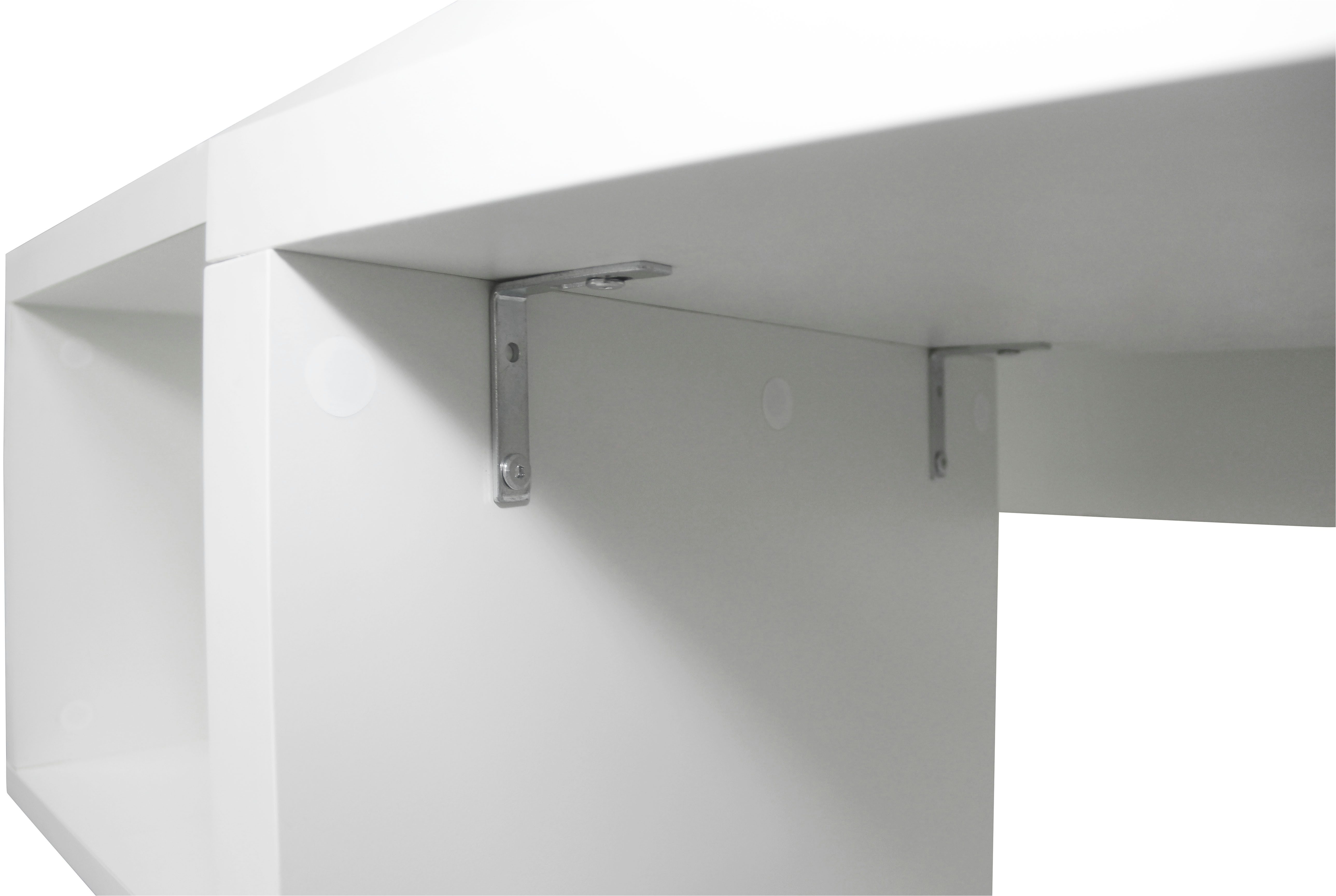 Places of Style Bureau Lopar, hoekbureau , rolbaar tafel-element, ruime werkruimte, hoek 180x129 cm