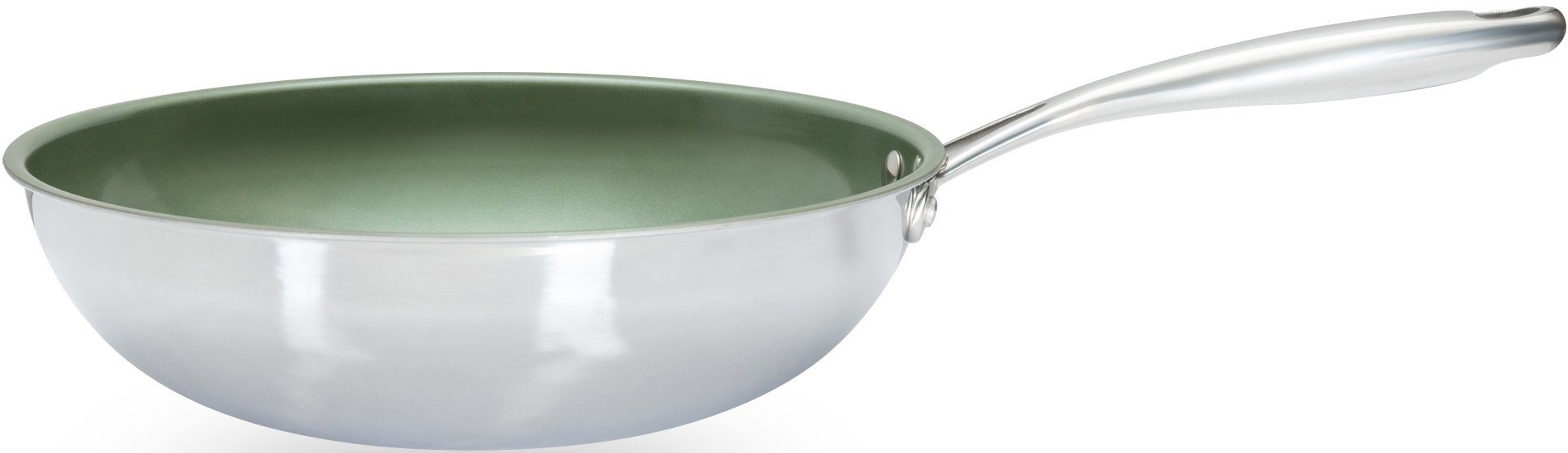 JUST VEGAN Wok CeraVegan Plantaardige keramische coating, inductie, ø 28 cm (1-delig)