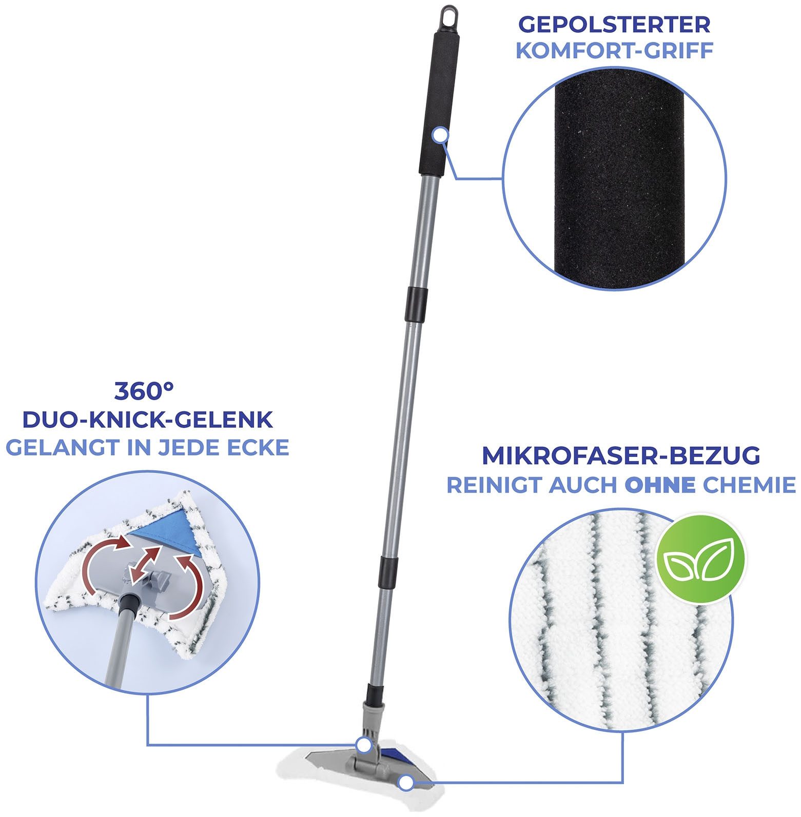 Maximex Vloerwisserset Multiflex-wisser inclusief telescopische steel (set, 5-delig)