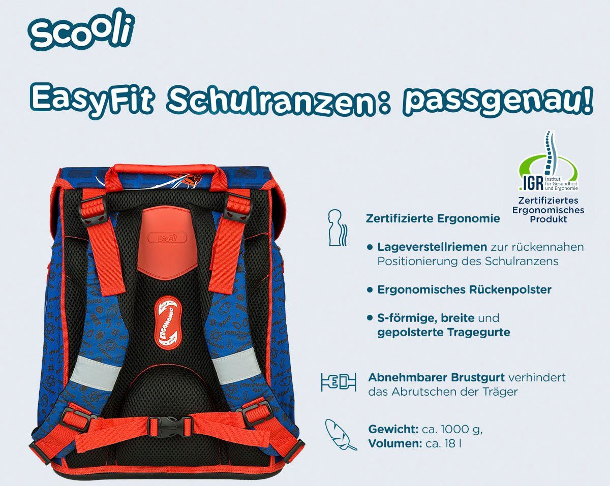 Scooli Schooltas EasyFit, Spider Man (set, 5-delig)