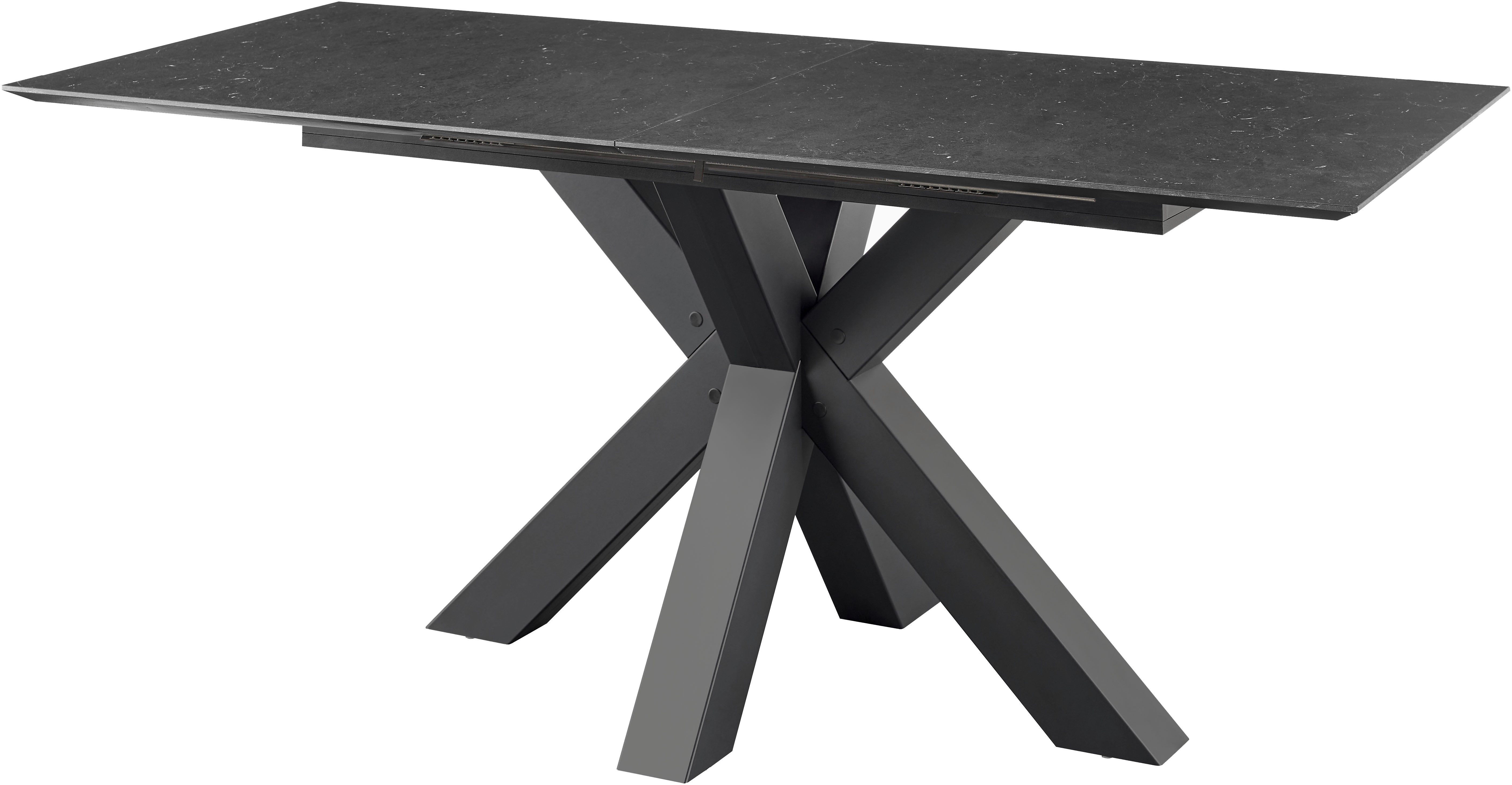 set one by Musterring Eettafel New Atlanta Rechthoekig blad met Zwitserse rand, uitschuifbaar, stervormig onderstel