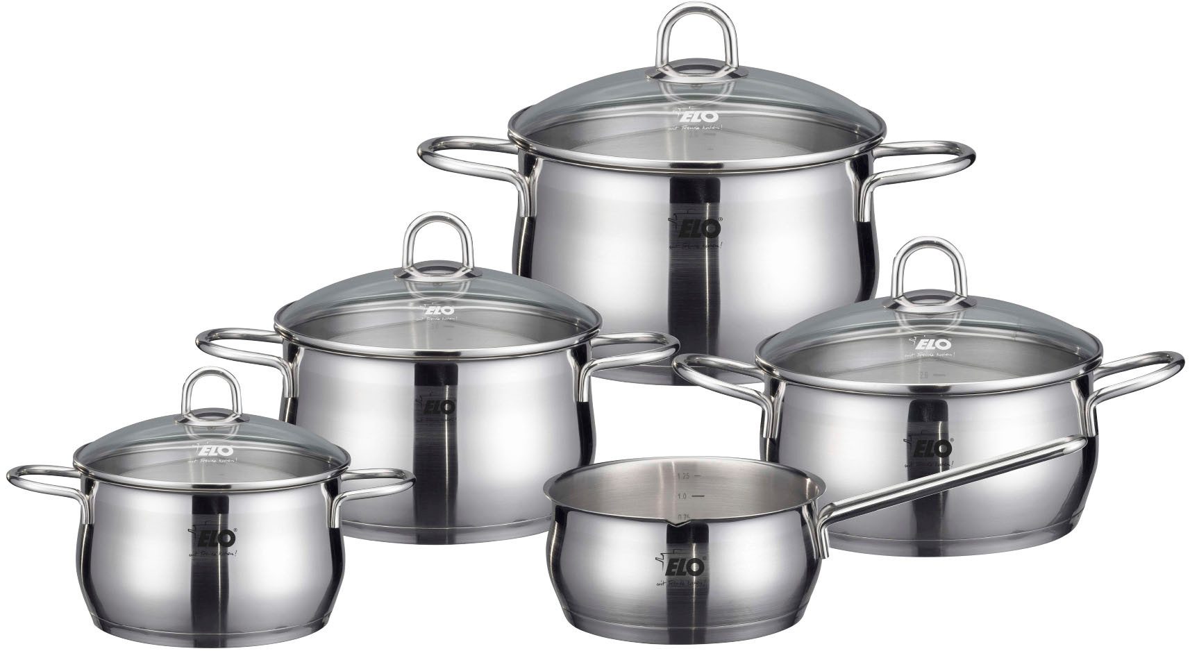 Elo Pannenset Platina Inductie (set) pannensets zilver(kleur)