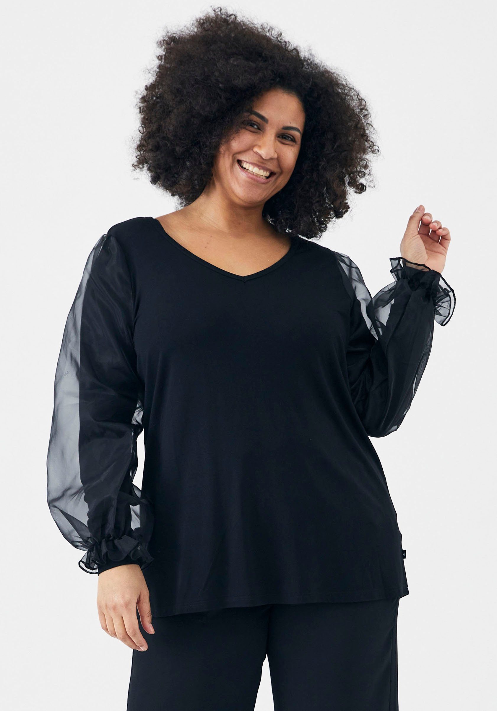 ADIA Blouse met lange mouwen in 2-in-1 look