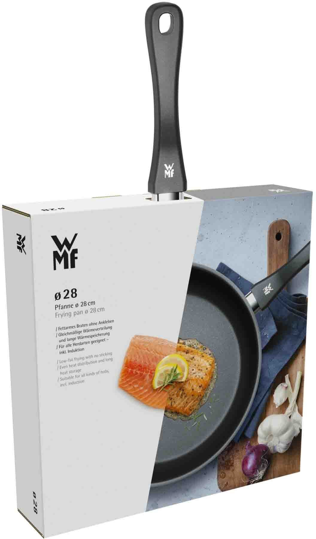 WMF Koekenpan Devil roestvrijstalen inductiepan PTFE gecoat, geschikt voor alle soorten fornuizen, kunststof handgreep