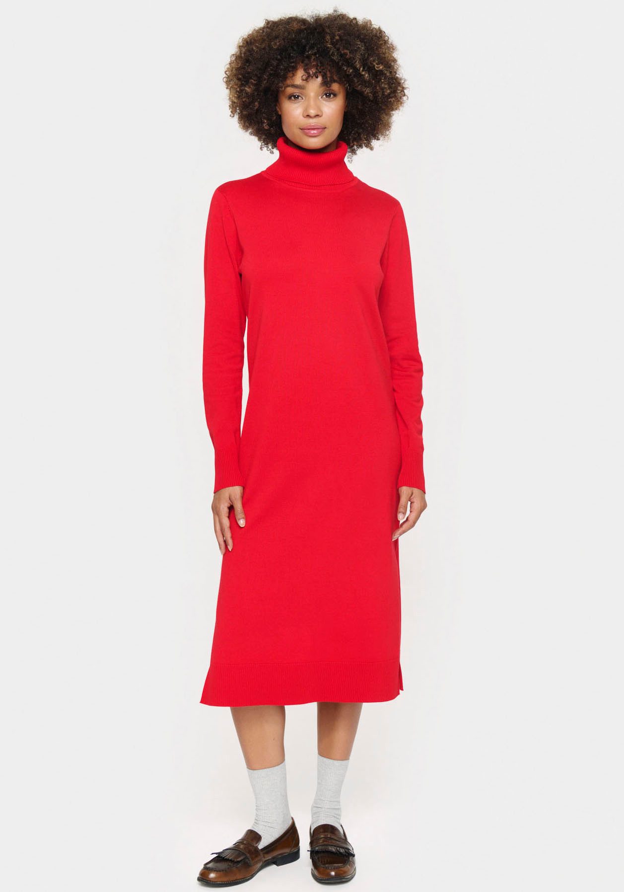 Saint Tropez Gebreide jurk MilaSZ Roll Neck Long Dress