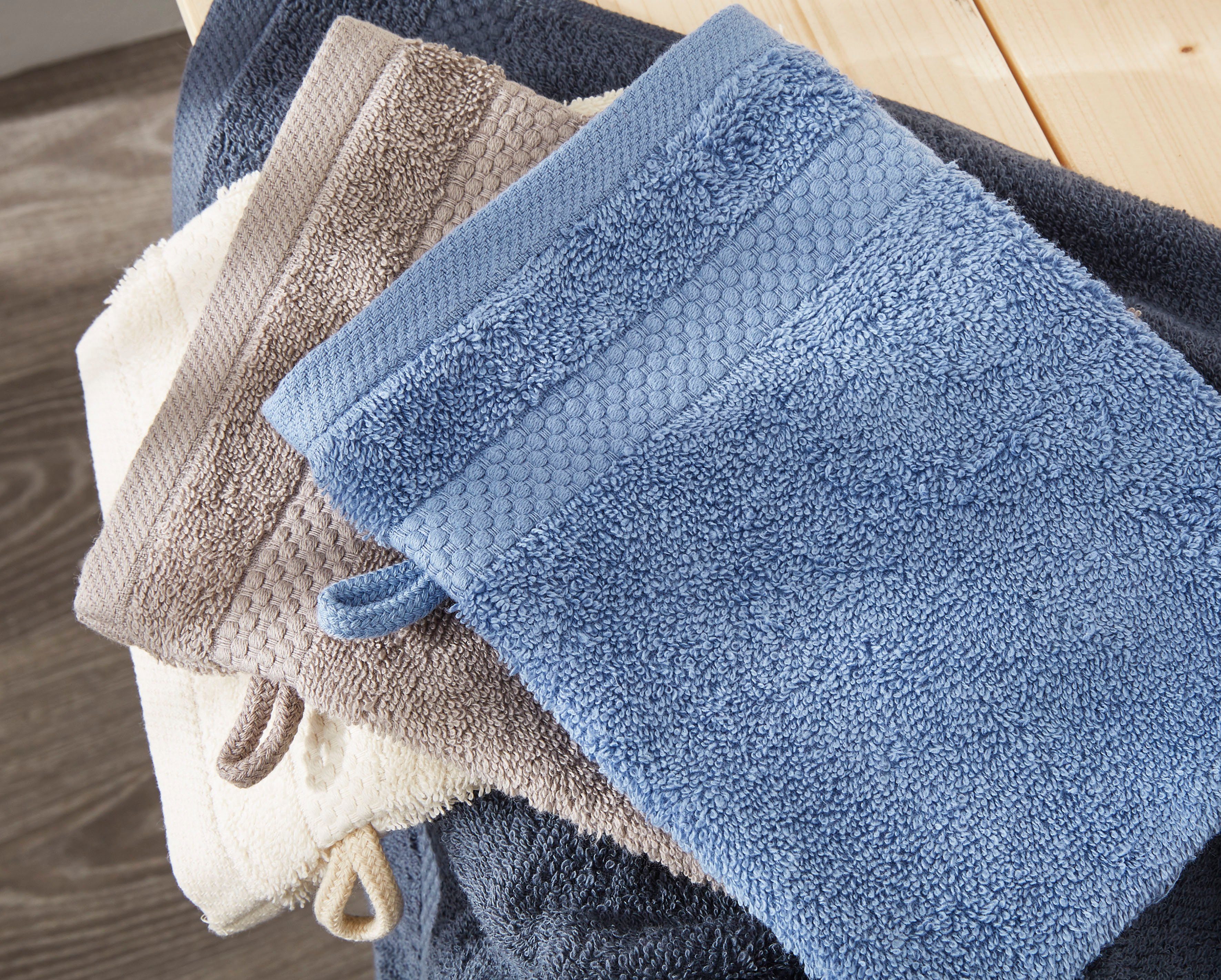 Dyckhoff Washandje Planeet 450 g/m², van 100% katoen, drogerbestendig (set, 6 stuks)