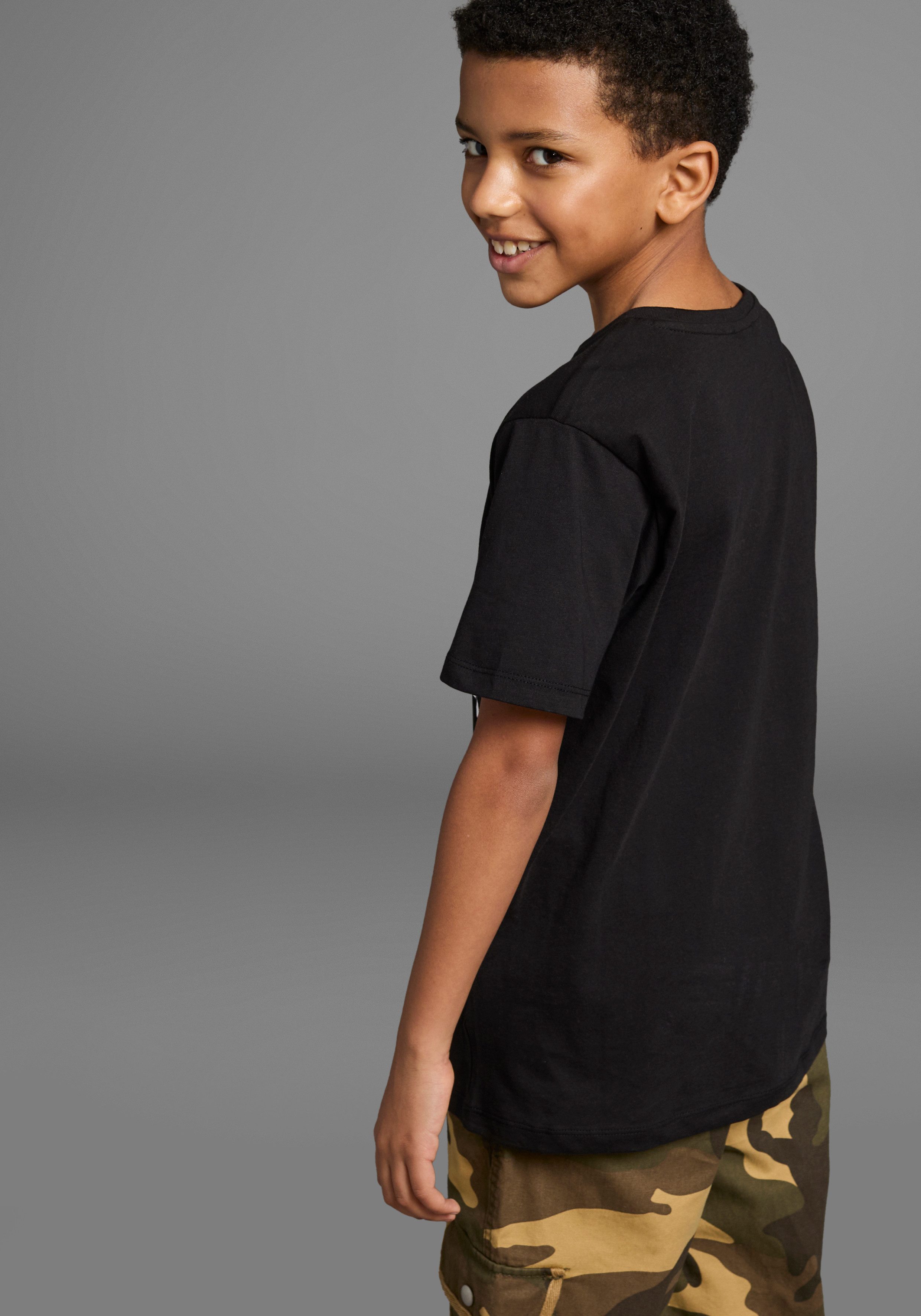 KIDSWORLD T-shirt ECHT JETZT? Korte mouwen, basic pasvorm, bedrukt, ronde hals