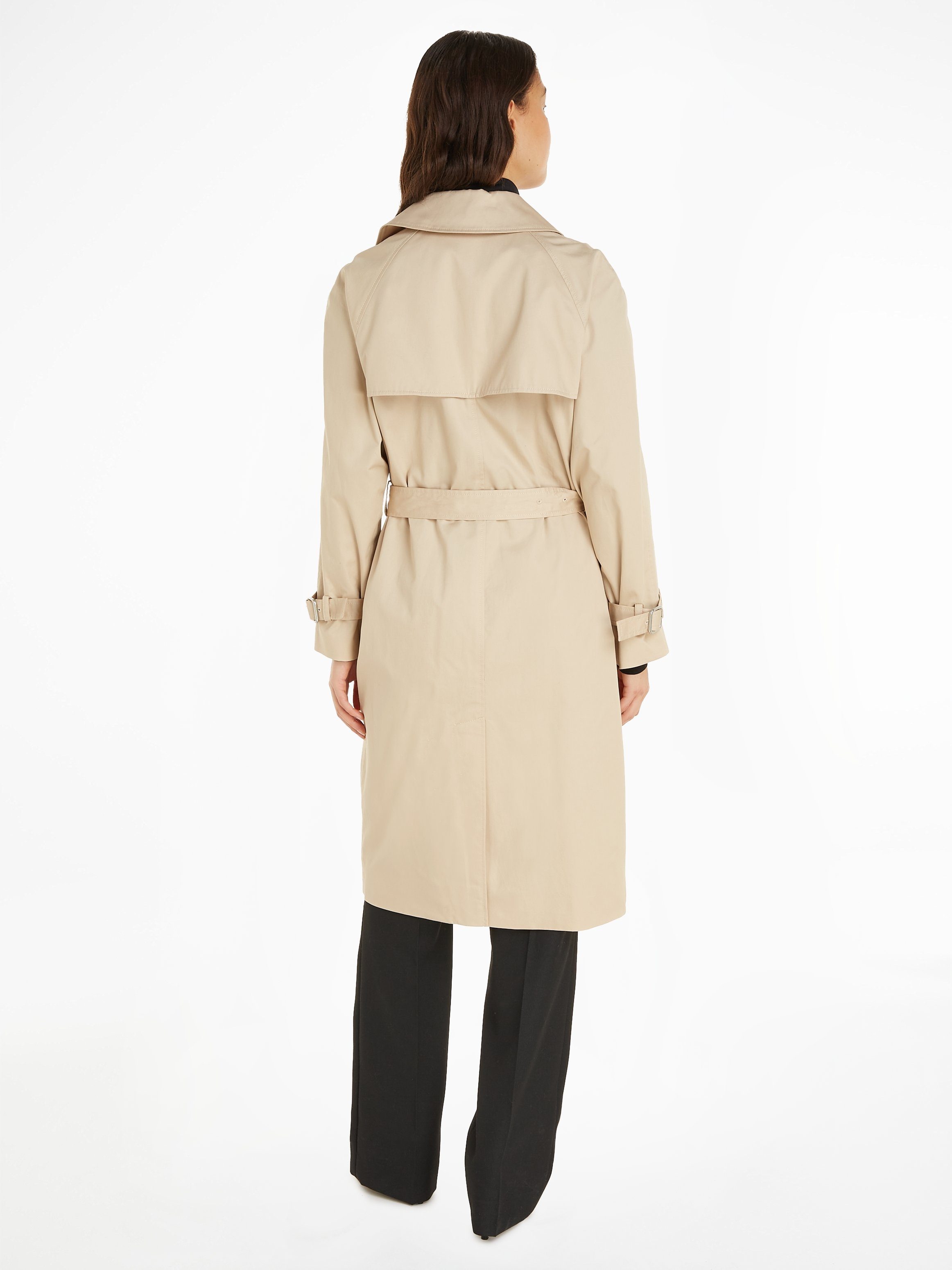 Calvin Klein Outdoorjack ESSENTIAL TRENCH COAT (set, 2 stuks, Met riem)