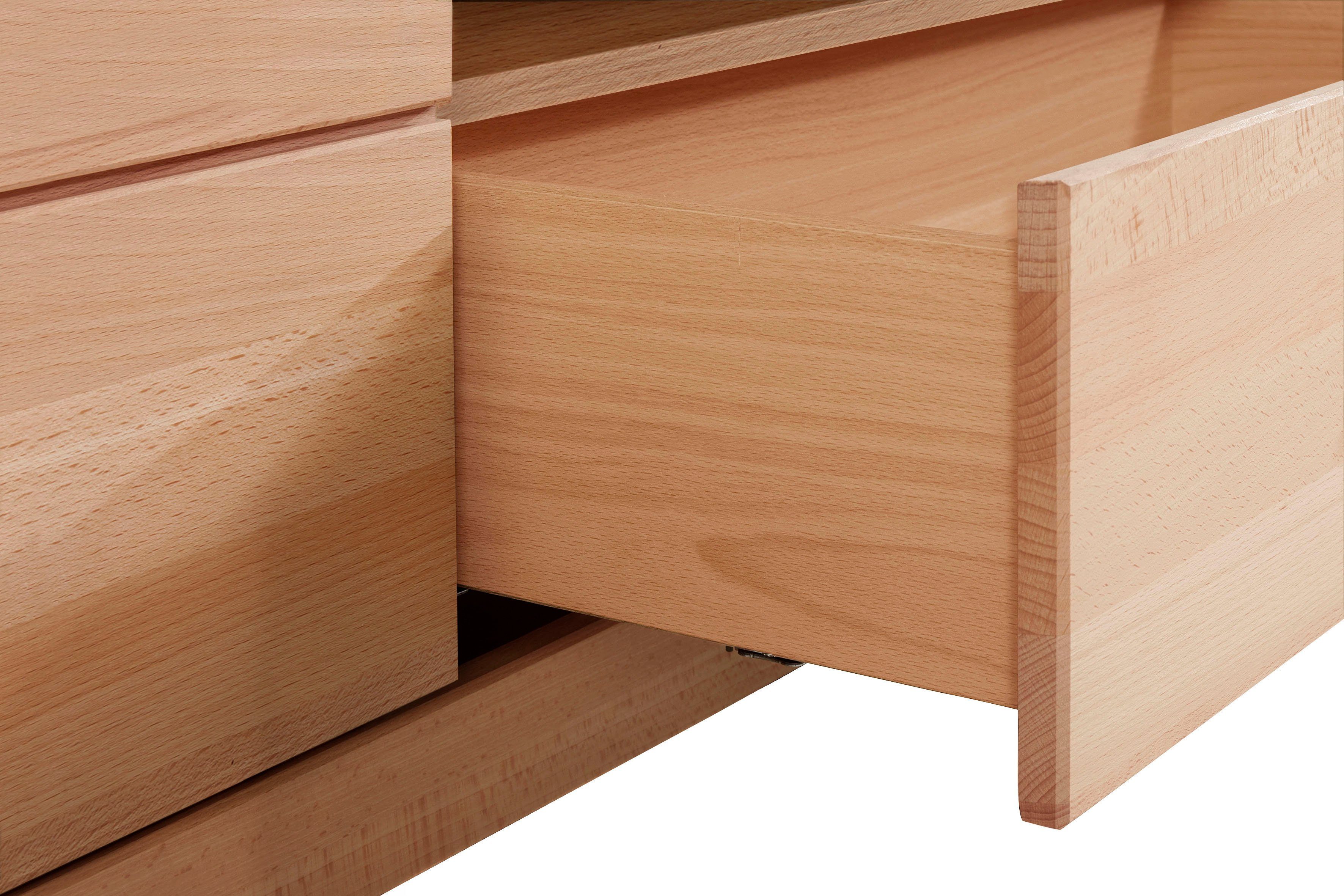 VOGL Möbelfabrik Tv-meubel 1237 Massief houten front, breedte ca. 171 cm, met soft-close functie
