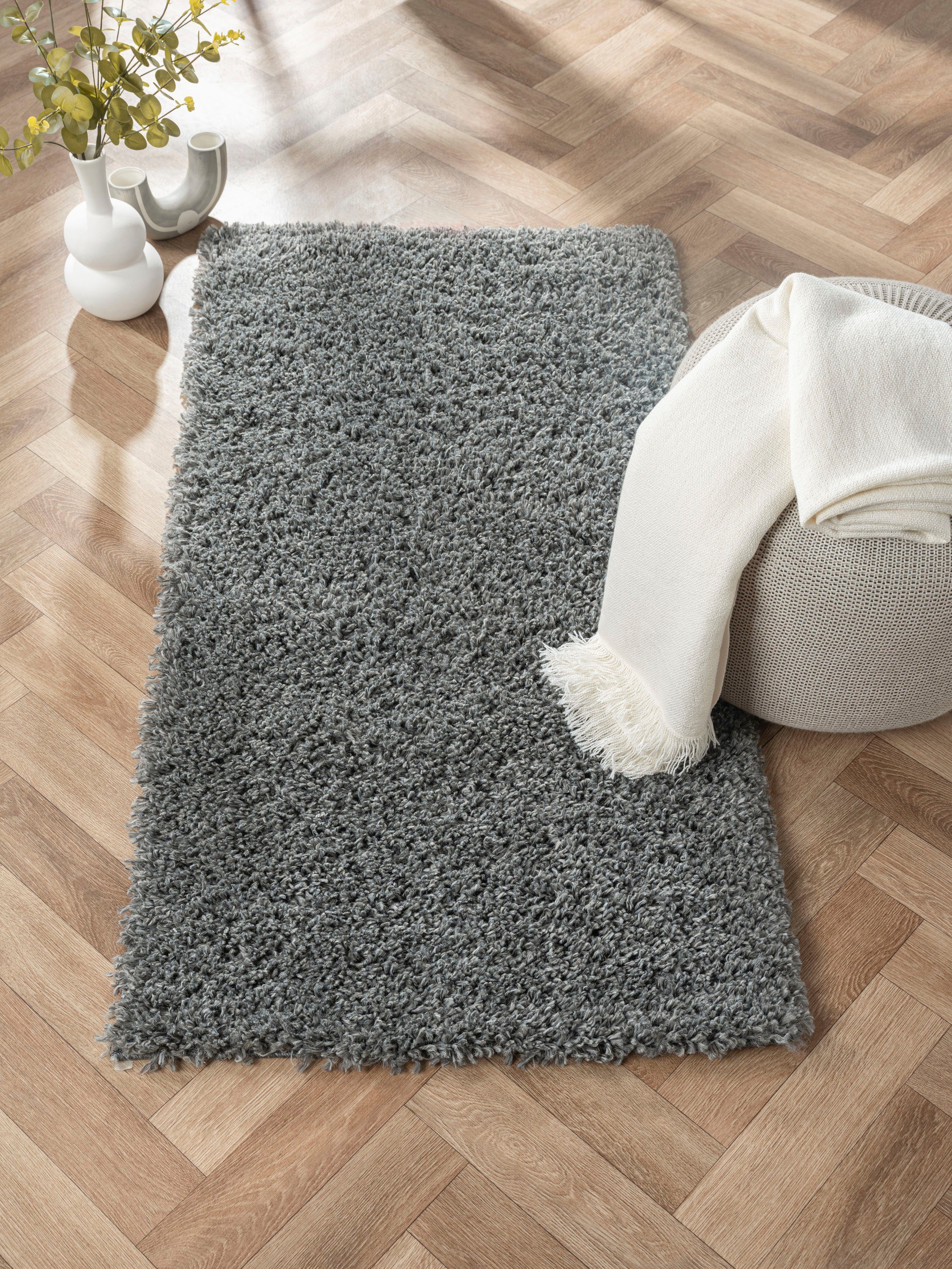 Myflair Möbel & Accessoires Hoogpolig vloerkleed My Shaggy Shaggy, uni-kleuren, licht glanzend, microvezel, extra fluffy