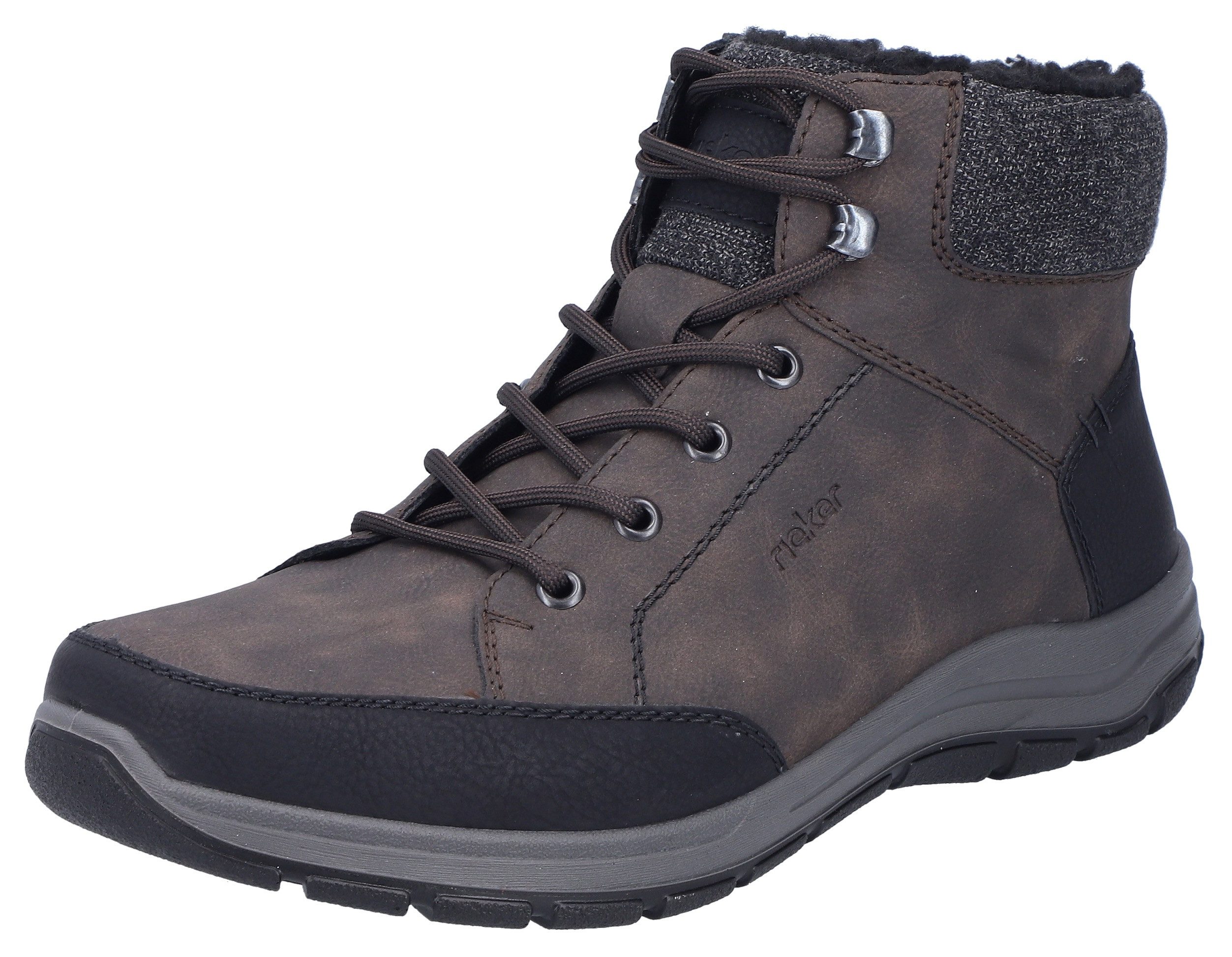 Rieker Winterlaarzen , veterschoenen, outdoorschoen met praktische binnenrits heren boots & laarzen maat 42 EU bruin