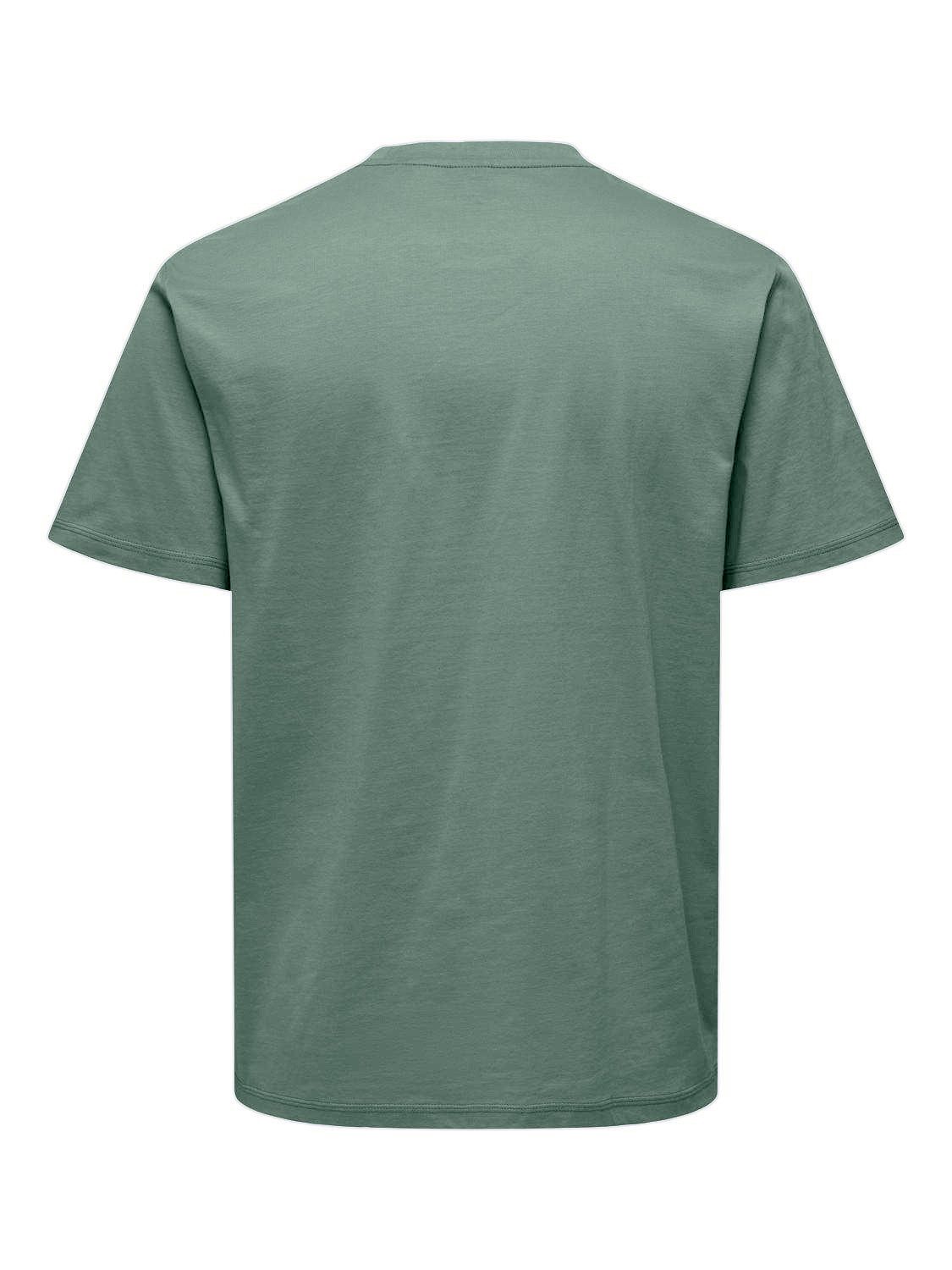 ONLY & SONS Shirt met ronde hals ONSMAX LIFE REG SS STITCH TEE