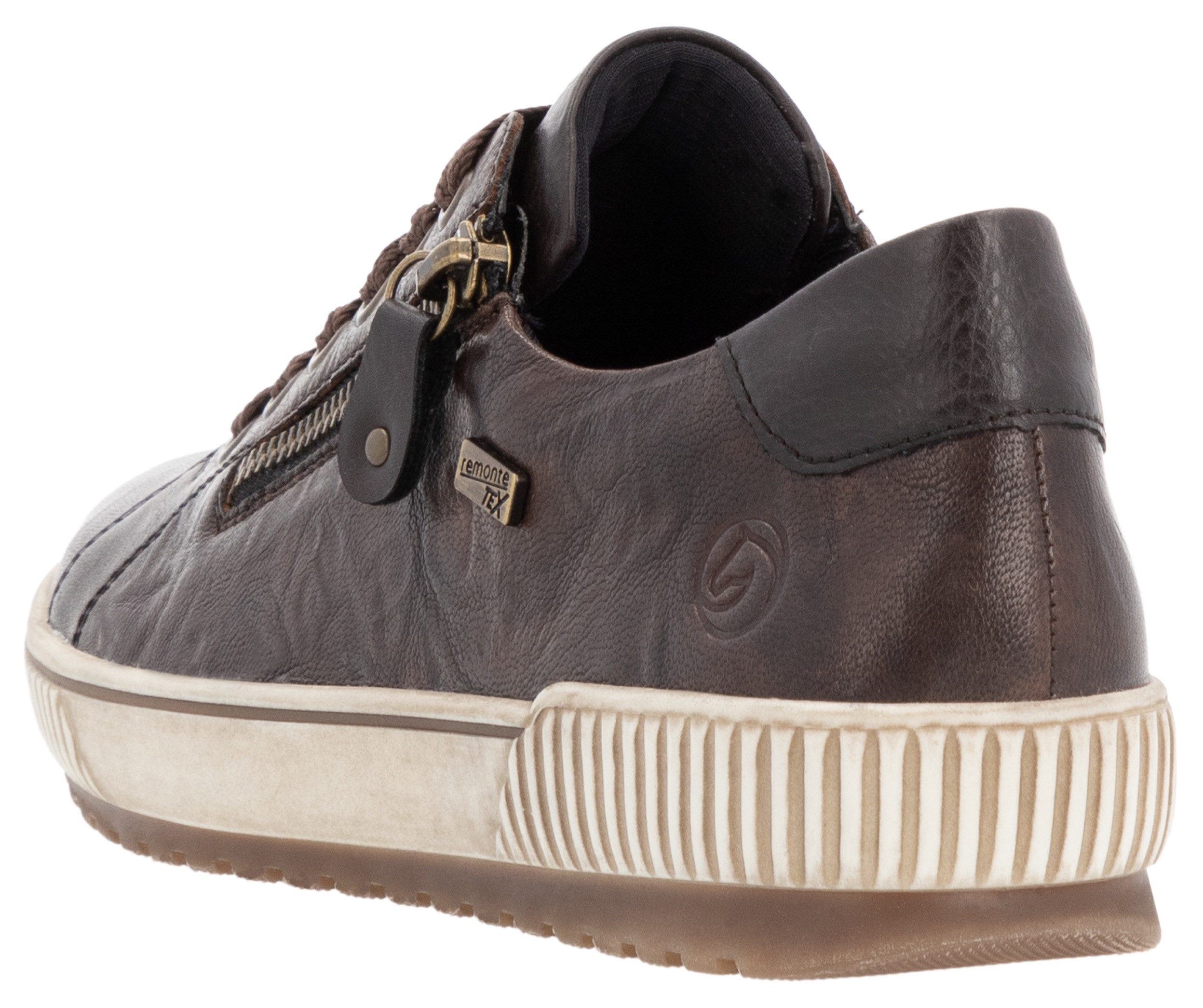 Remonte Plateausneakers vrijetijdsschoen, lage schoen, veterschoen met buitenrits