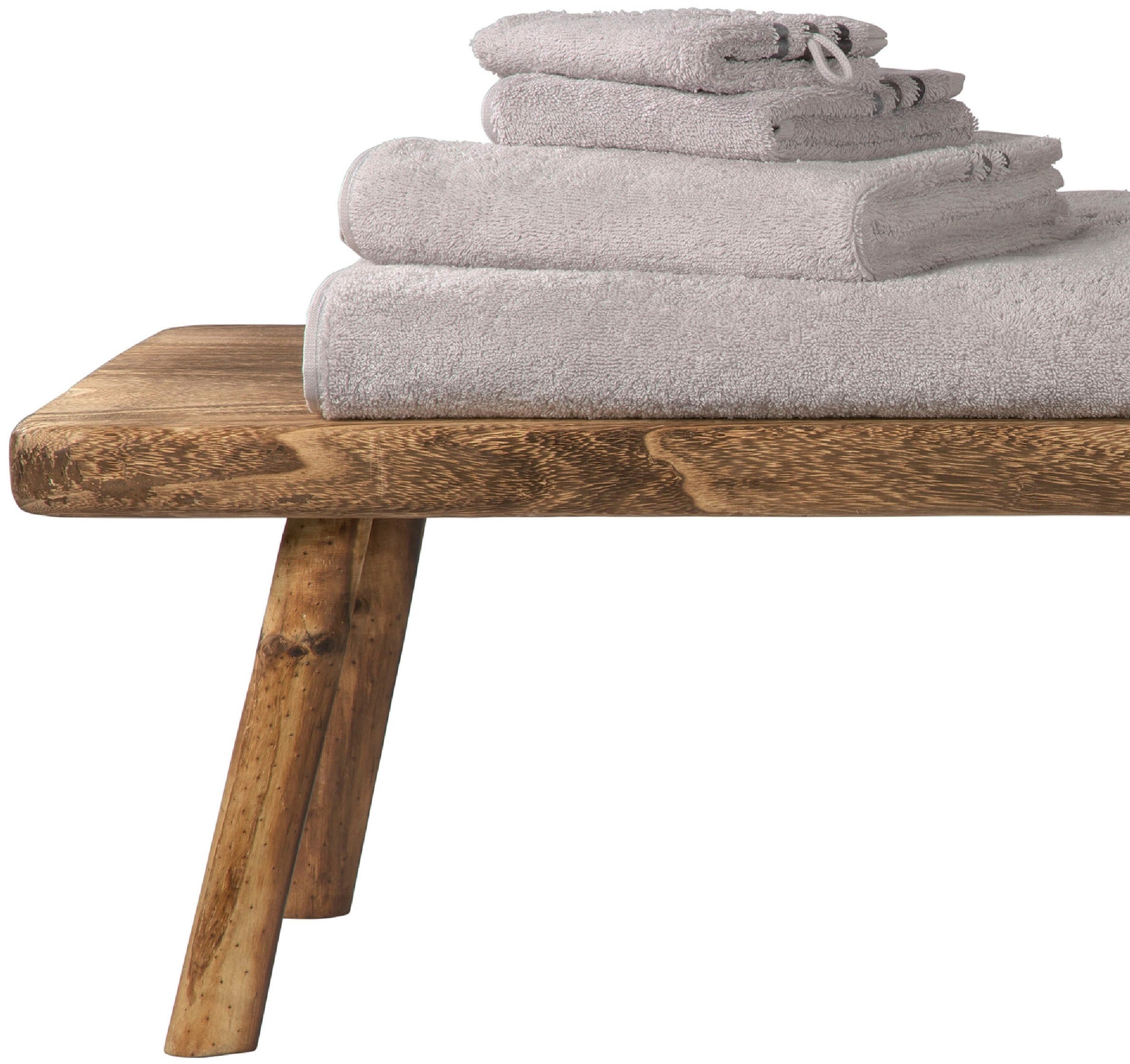 Schiesser Douchelakens Skyline Color van 100% katoen met elegante streeprand (set, 2 stuks)