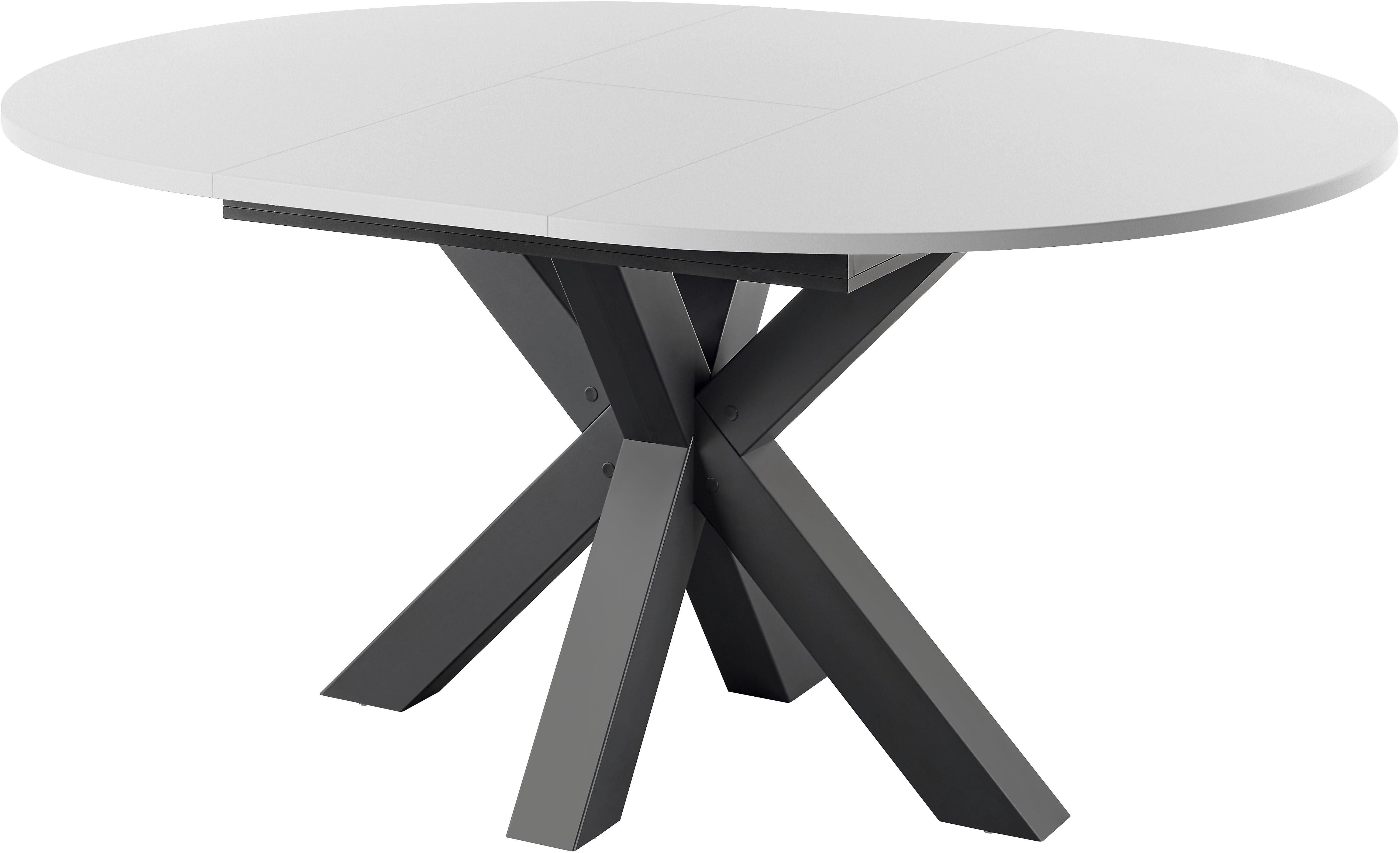 set one by Musterring Eettafel New Atlanta met ronde plaat, uitschuifbaar, stervoet, afmetingen ø130 cm (170x130 cm)