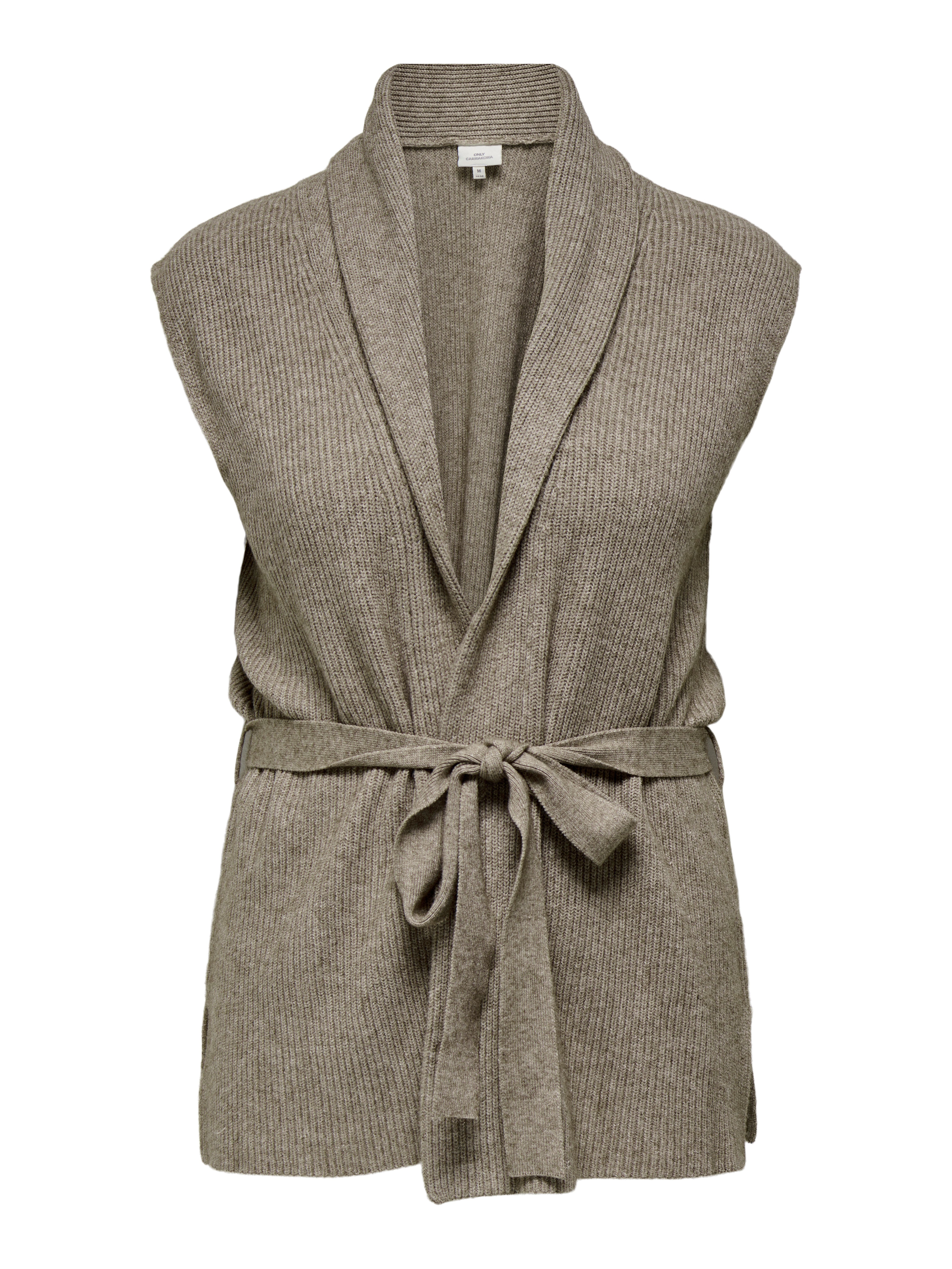 ONLY CARMAKOMA Mouwloos vest CARKATIA SL RIB WRAP VEST KNT