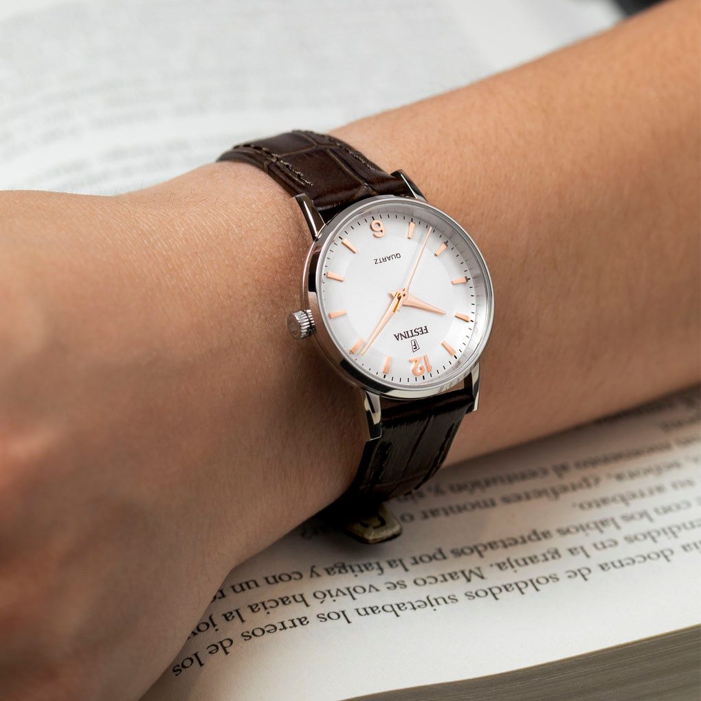 Festina Kwartshorloge Horloge, dameshorloge, leren band, analoog