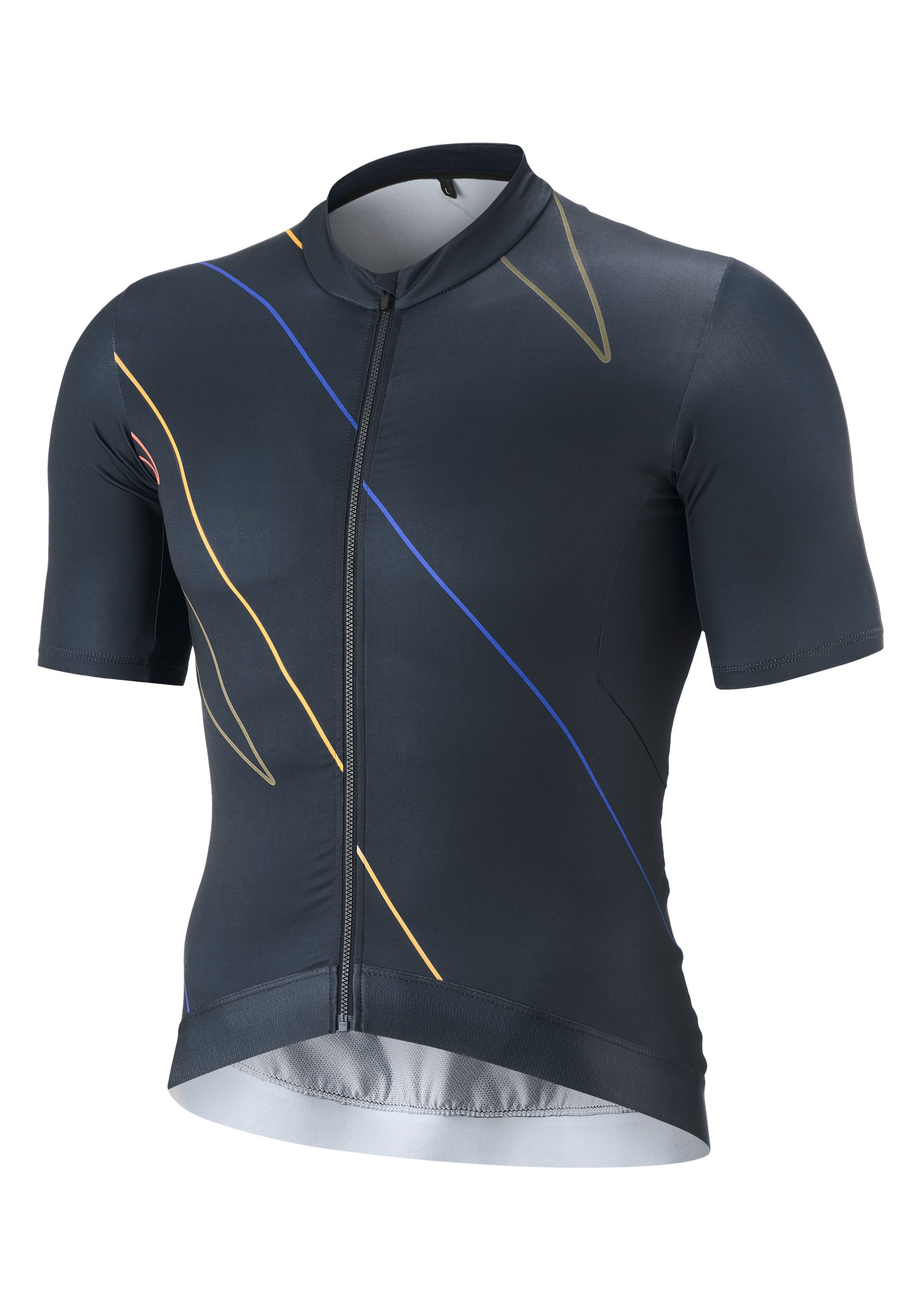 Gonso Fietsshirt Road Jersey Print M Heren fiets trui korte mouwen, full-zip trui, rugzak, slim fit