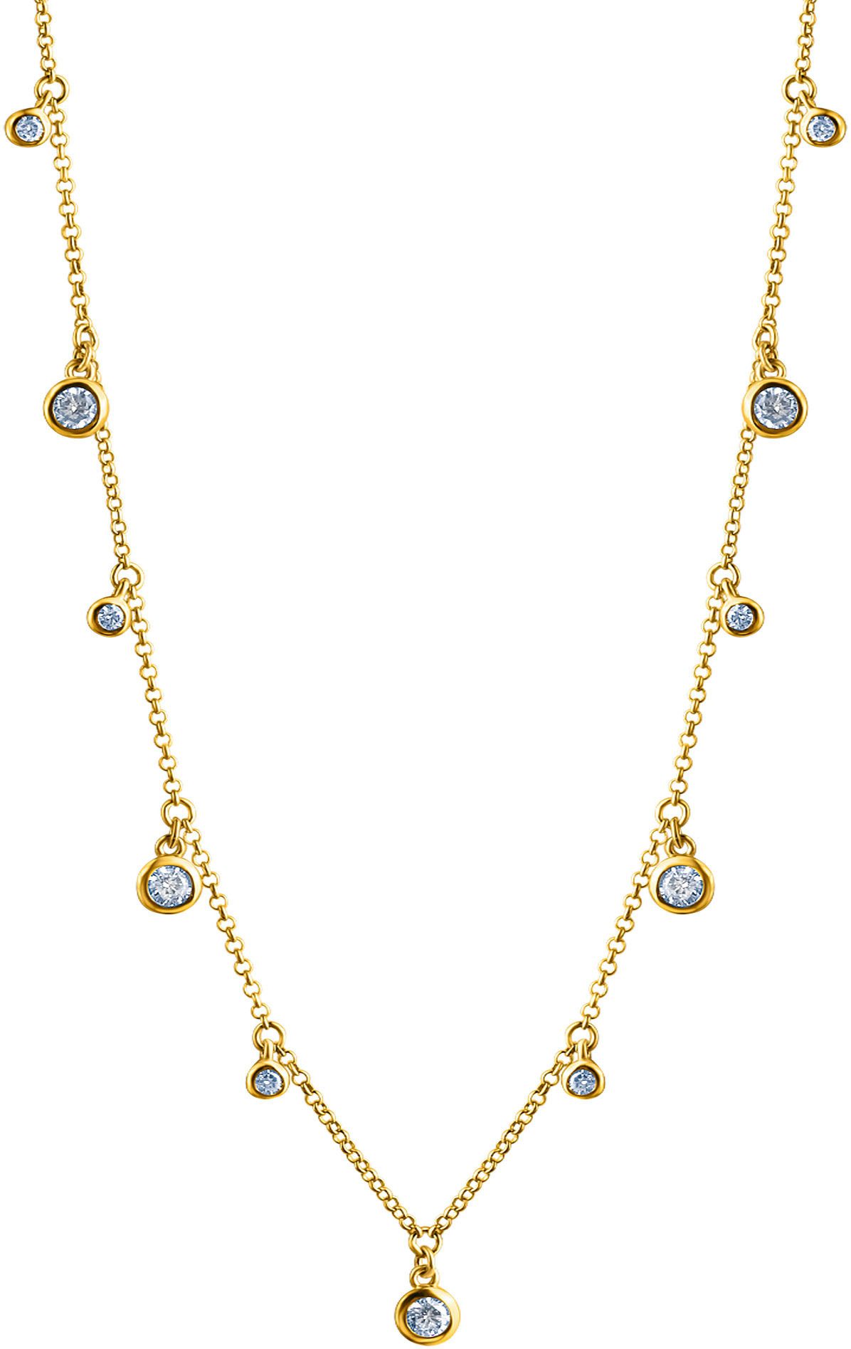 Firetti Ketting met hanger Sieraad cadeau zilver 925 halssieraad halsketting cirkel rond dames kettingen goud(kleur)
