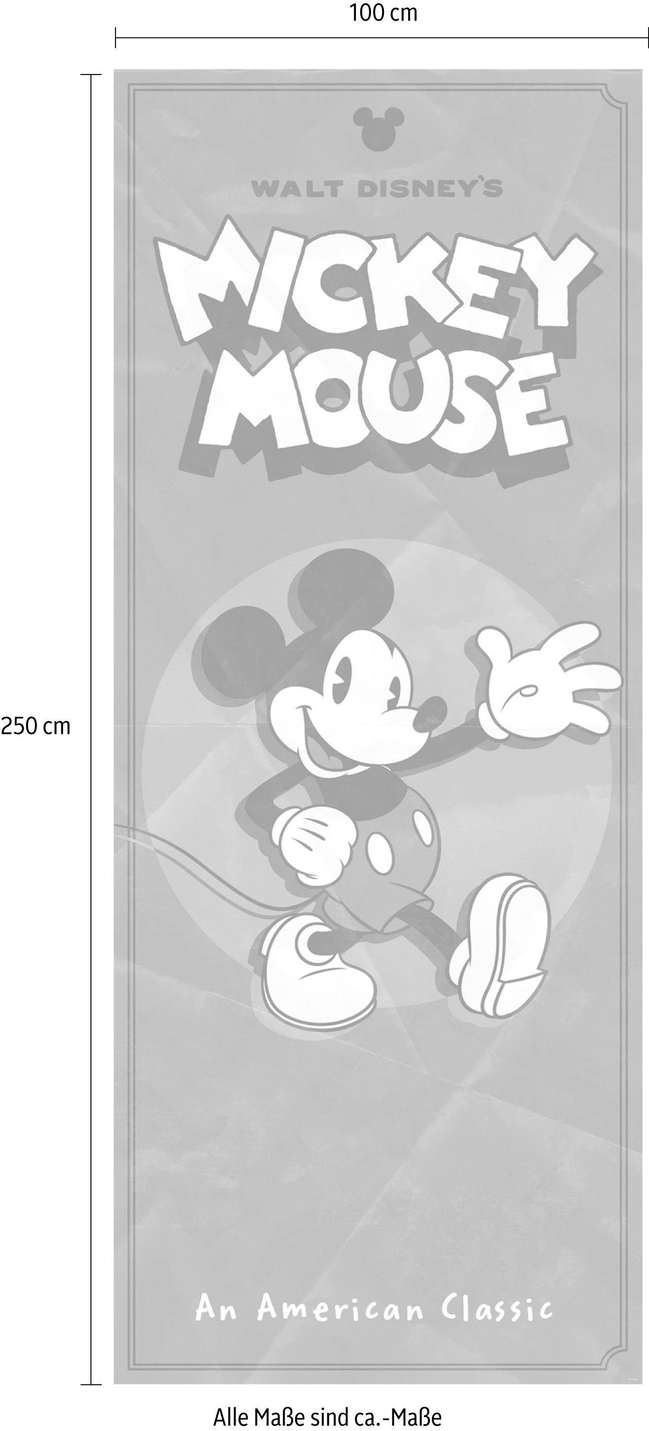 Komar Vliesbehang Digitale print vlies - Mickey - American Classic - Afmeting 100 x 250 cm (1 stuk)