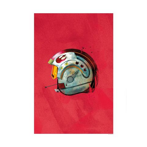 Komar wanddecoratie Star Wars Classic Helmets Rebel Pilot, zonder lijst