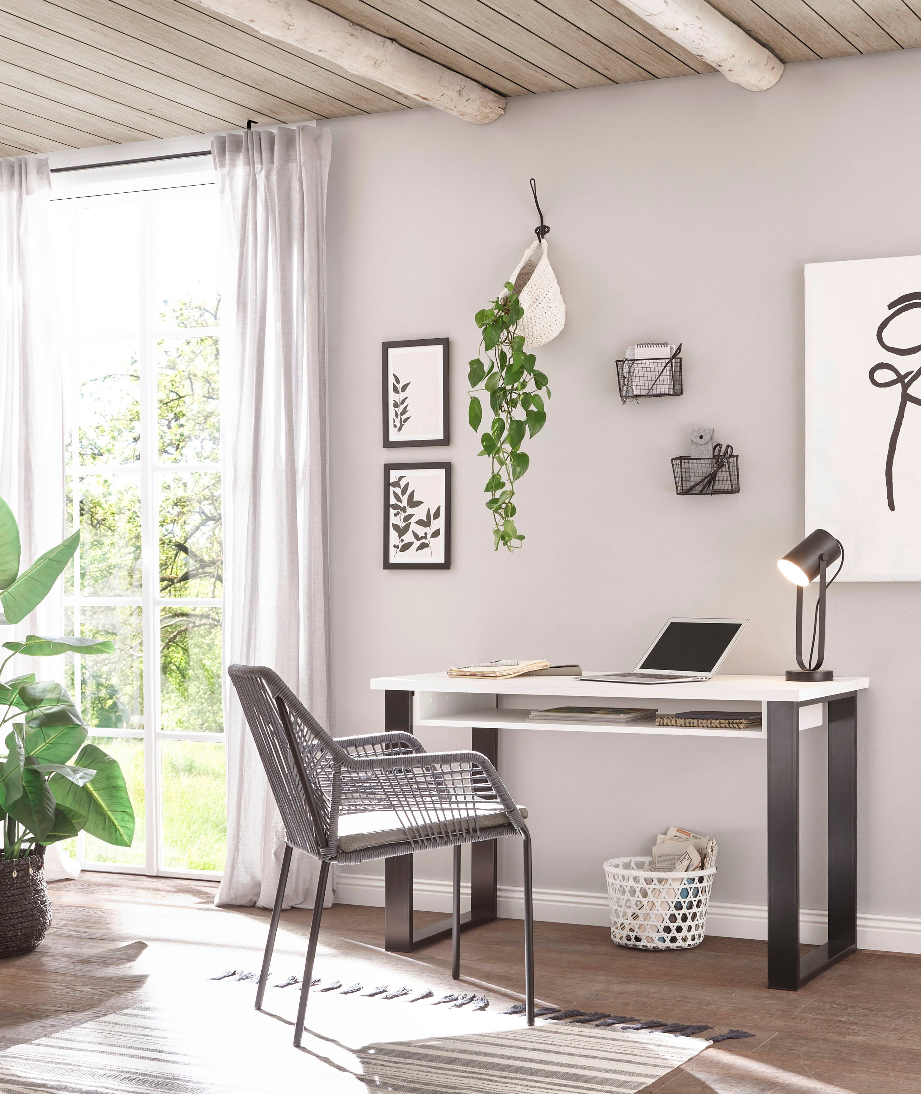 Home affaire Bureau Sherwood Computerbureau in industrieel ontwerp, breedte 125 cm