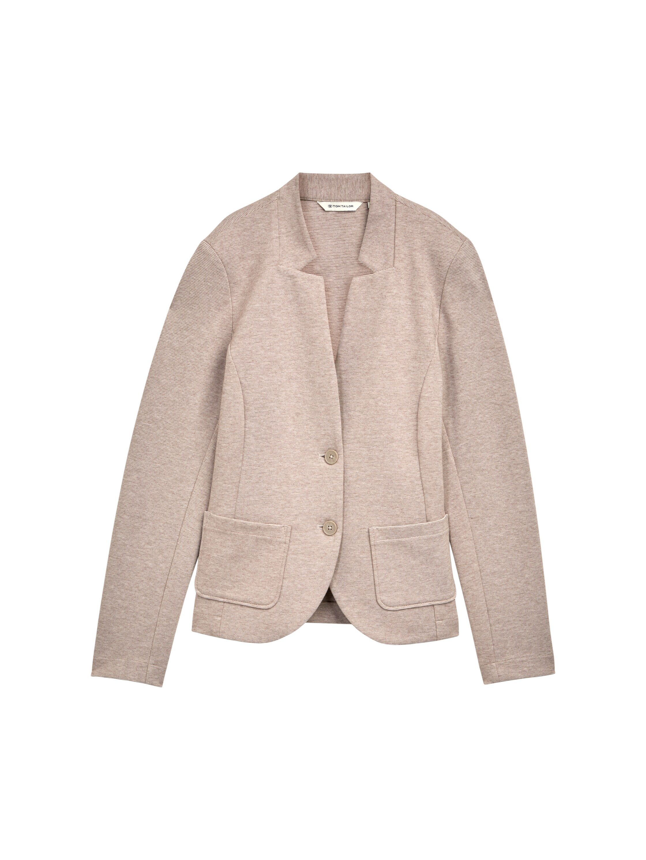 Tom Tailor Sweatblazer Ottoman met opgestikte zakken en structuur